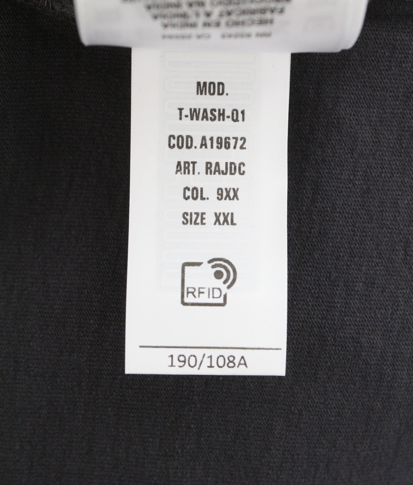 Diesel T-wash-q1 Herren T-Shirt 2XL Grau Faded Patterned Übergroße Kurzarm