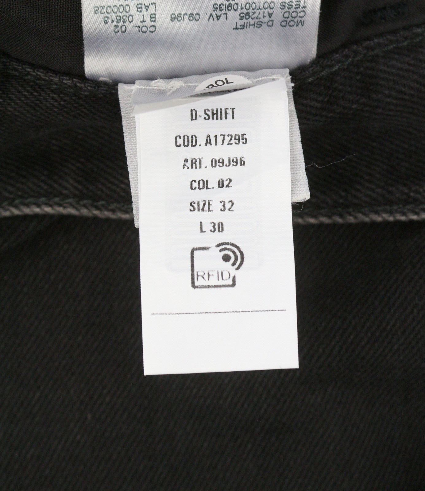 Diesel D-shift 09j96 Herre jeanssort Relaxed Fit Wide Ben Unisex Rrp325