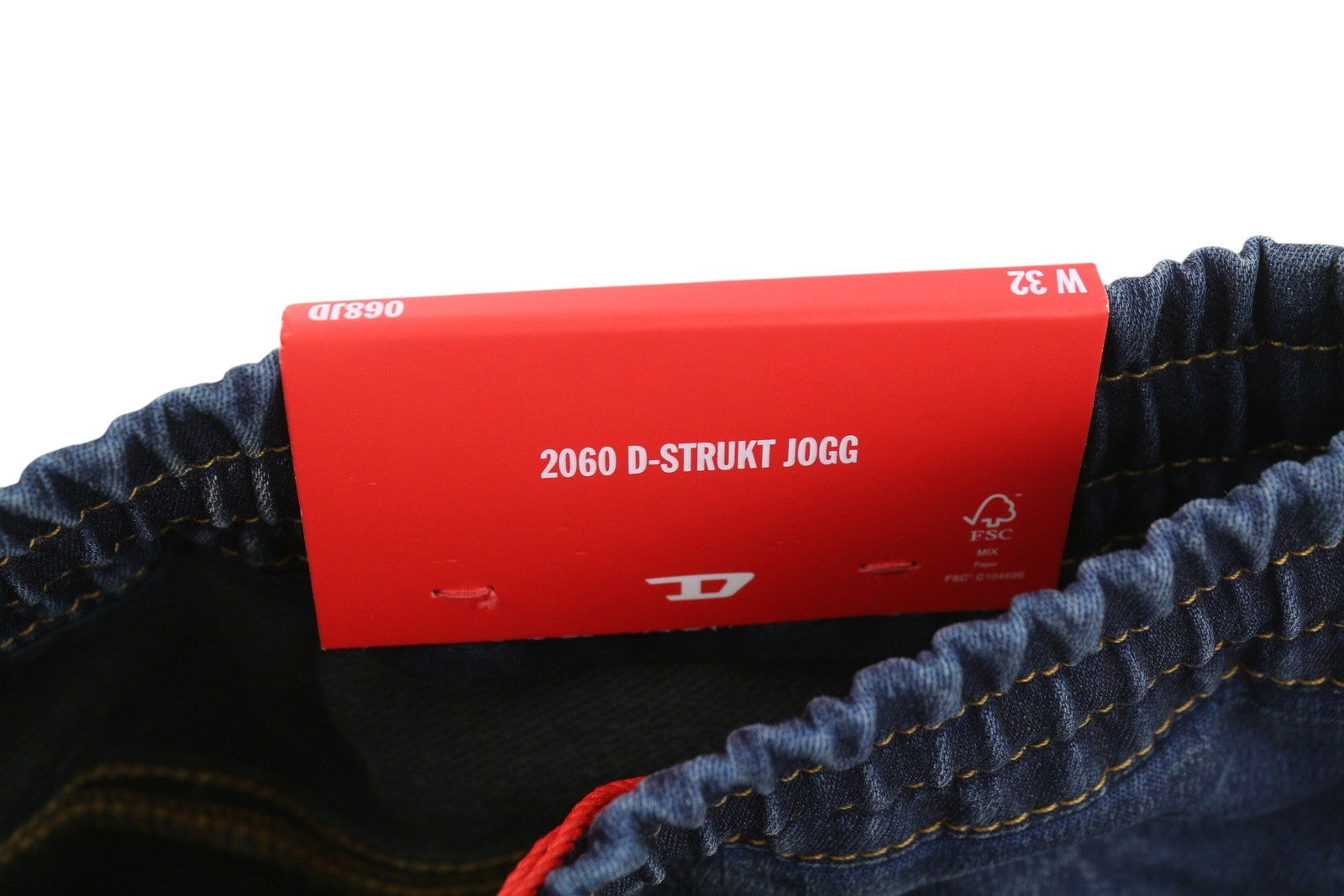 Diesel 2060 D-strukt Jogg 068jd Hommes Jeansblue Faded Distress Rrp295