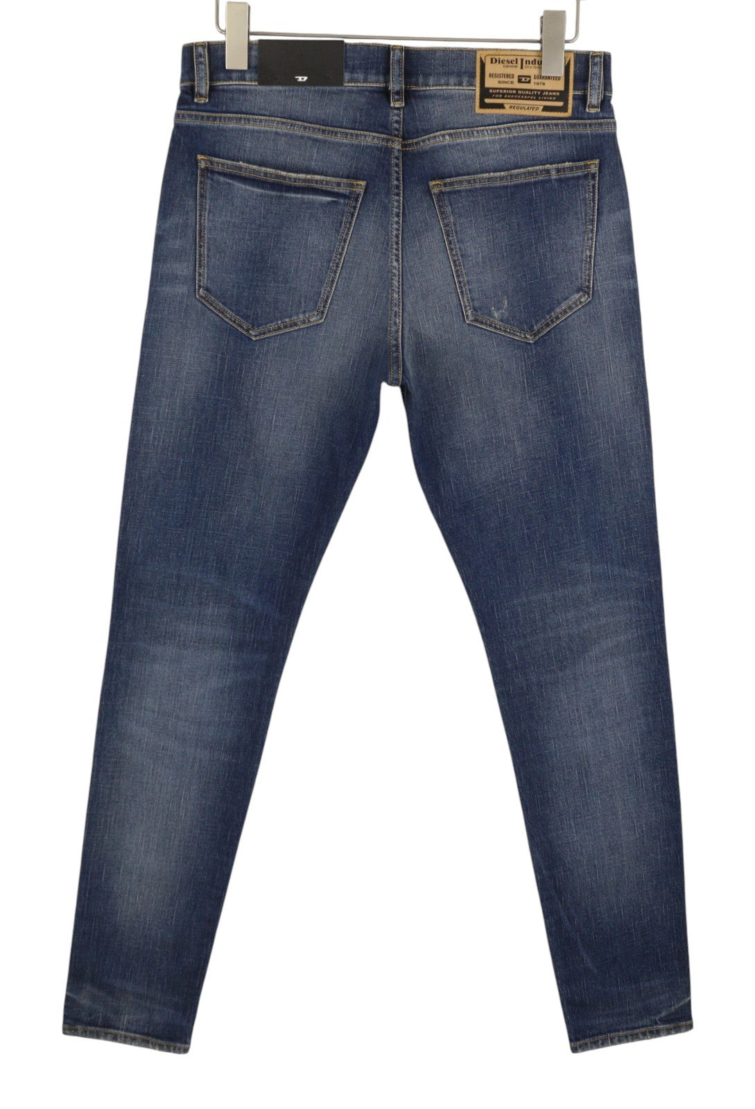 Diesel 2019 D-strukt R8i0c Men JeansBlue Faded Distress Slim Rrp250
