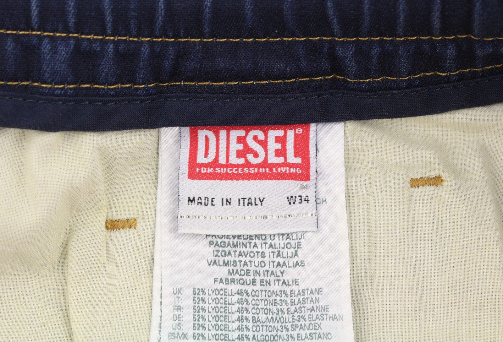 Diesel 2060 D-strukt Jogg 068jd Men JeansBlue Faded Distress Rrp295