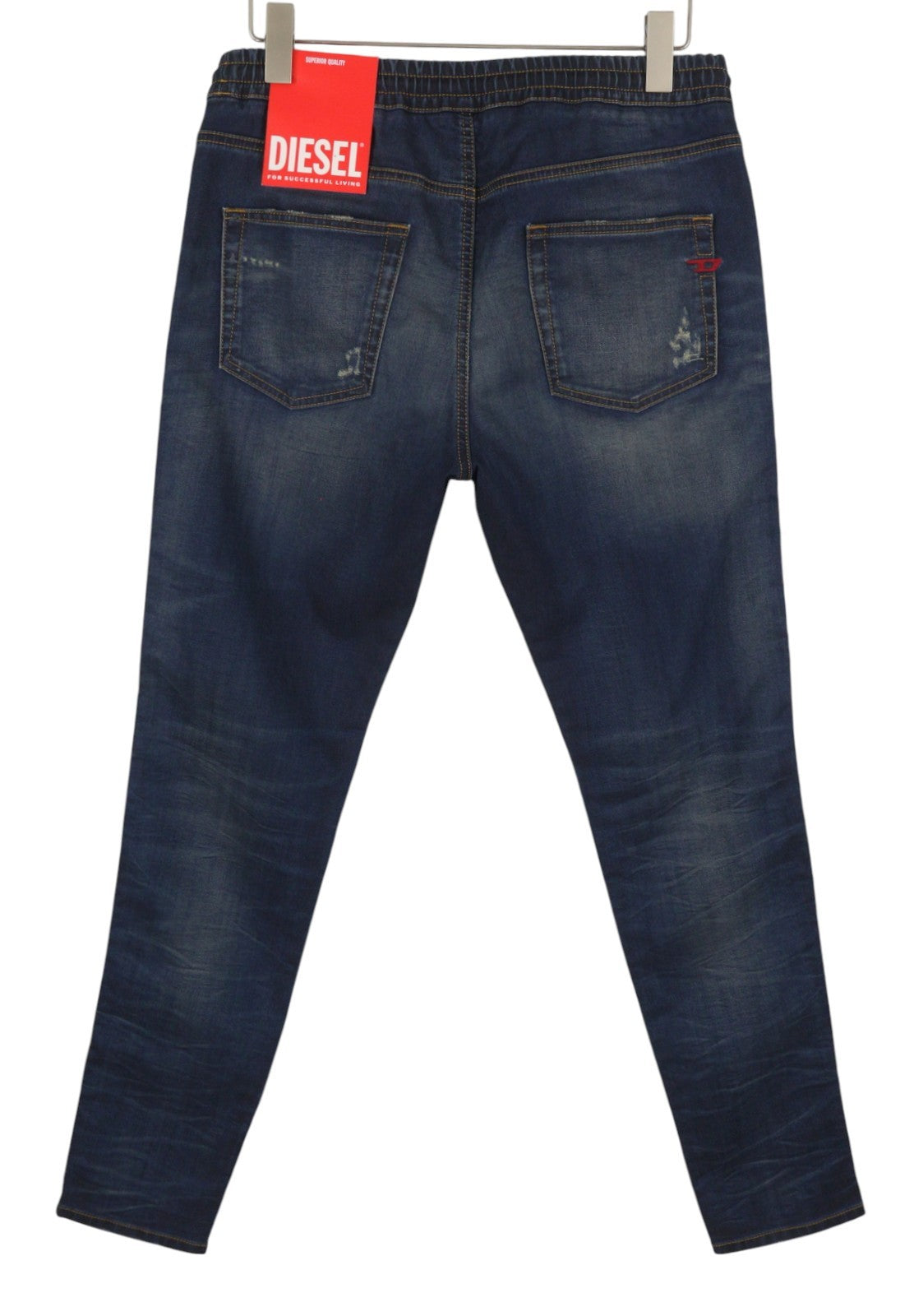 Diesel 2060 D-strukt Jogg 068jd Men JeansBlue Faded Distress Rrp295