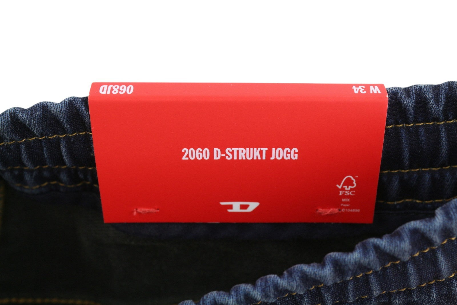 Diesel 2060 D-strukt Jogg 068jd Men JeansBlue Faded Distress Rrp295