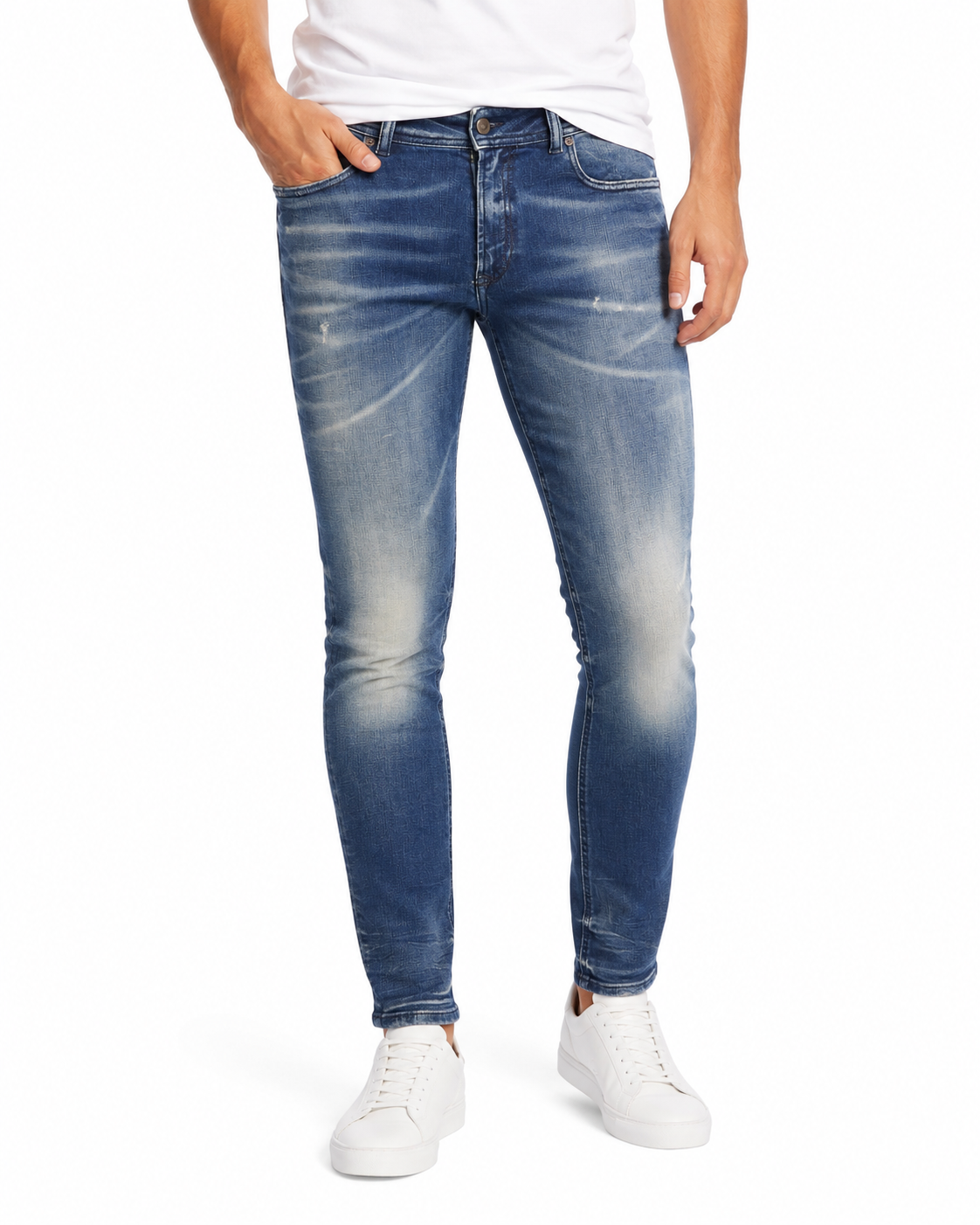 Diesel 1979 Sleenker 09j24 Pánské Jeansblue Vybledlé Skinny Low Waist Rrp250