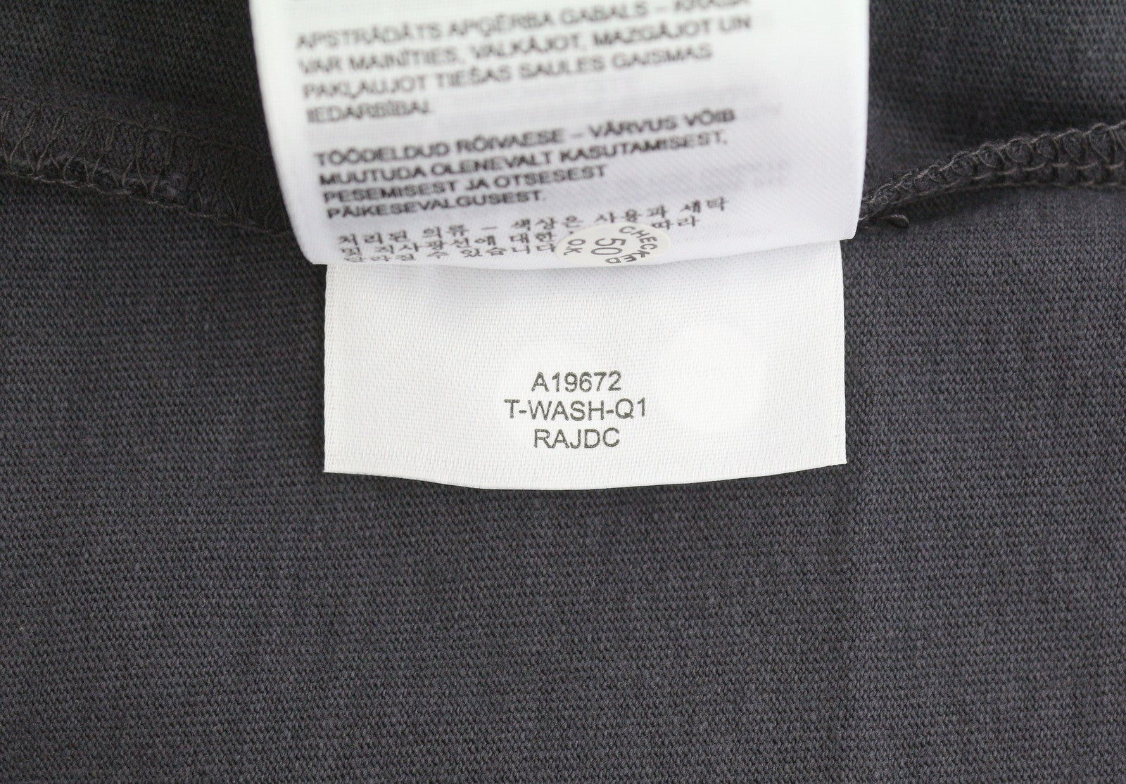 Diesel T-wash-q1 T-shirt herr, grå blekt mönstrad oversized kortärmad