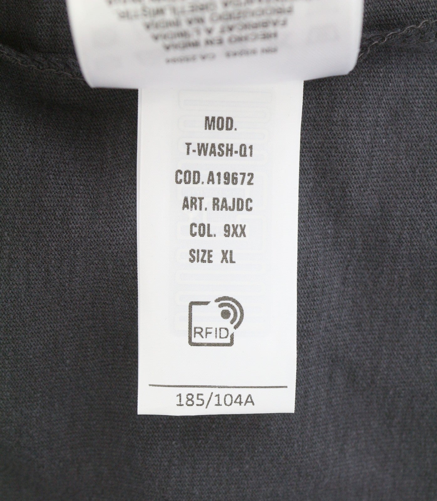 Diesel T-wash-q1 T-shirt herr, grå blekt mönstrad oversized kortärmad