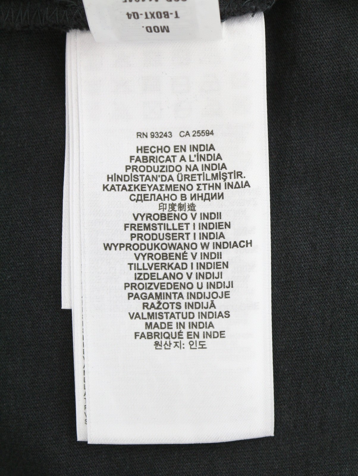 Diesel T-boxt-q4 Mænd T-shirt sort mønstret Oversized Crew Kortærmet