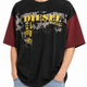 Diesel T-boxt-q4 Mænd T-shirt sort mønstret Oversized Crew Kortærmet