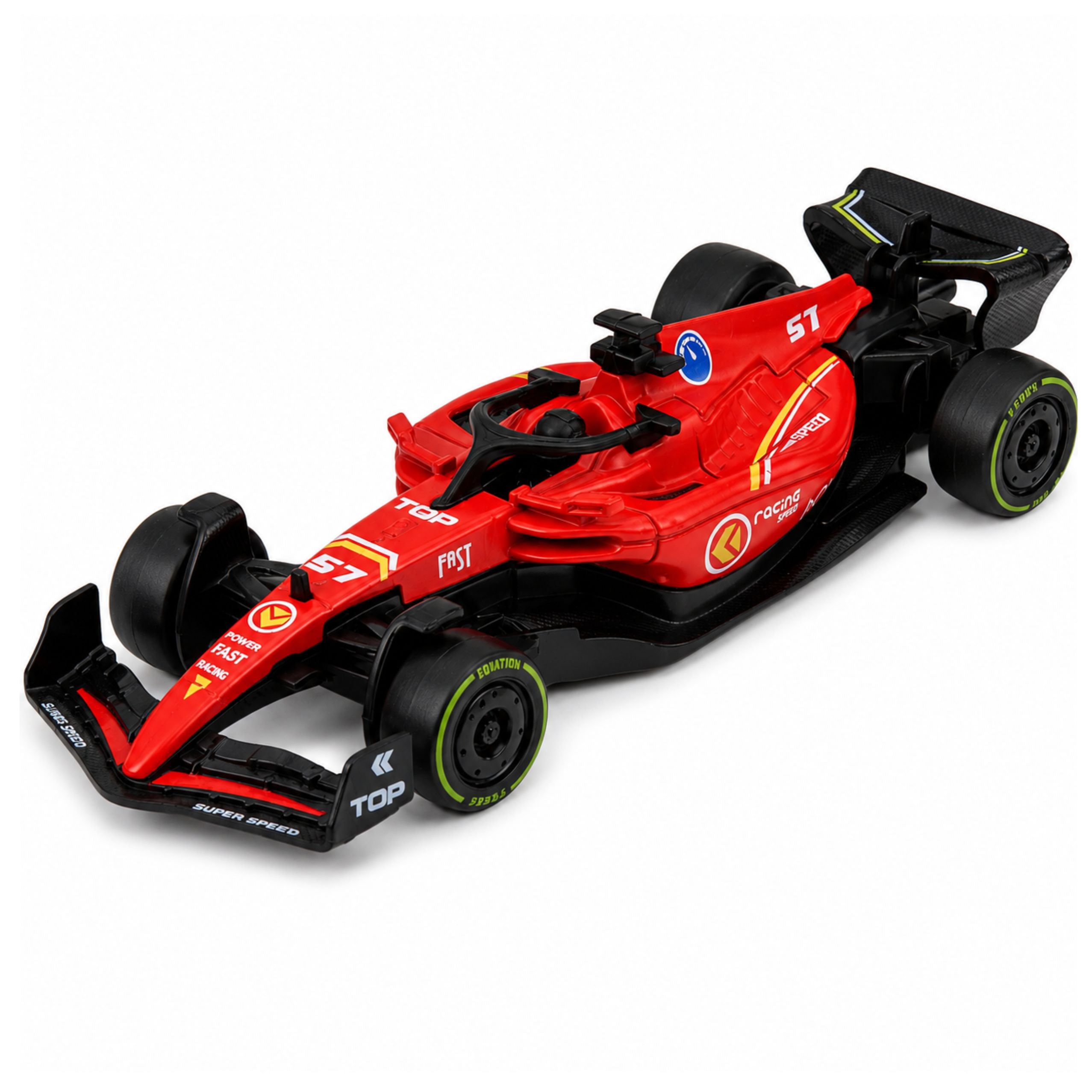 Metal Formula Racer Car Pull Back Drive Red 1:43