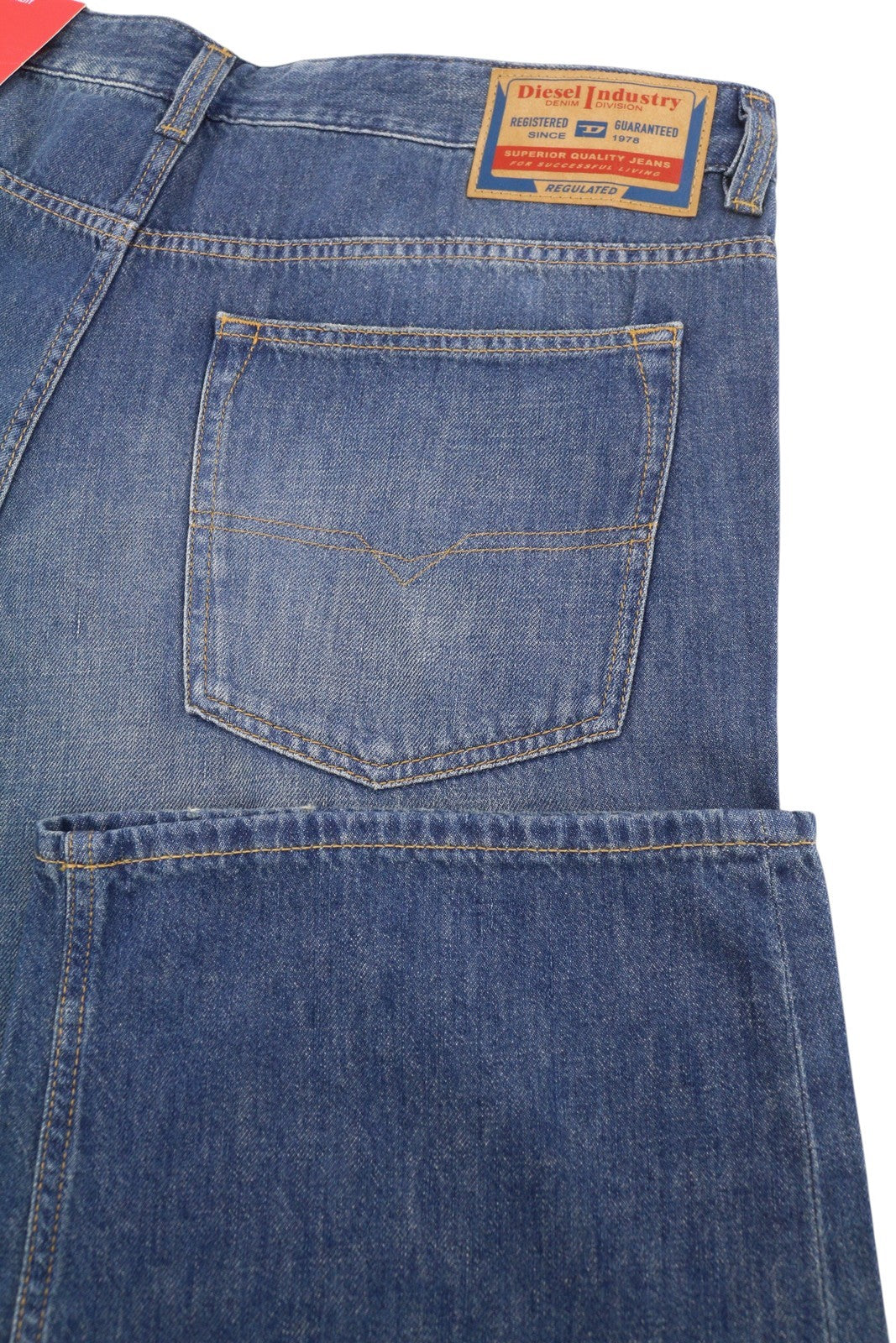 Diesel 2001 D-macro 0njan Hommes Jeansbleu Coupe Ample Jambe Droite Rrp175