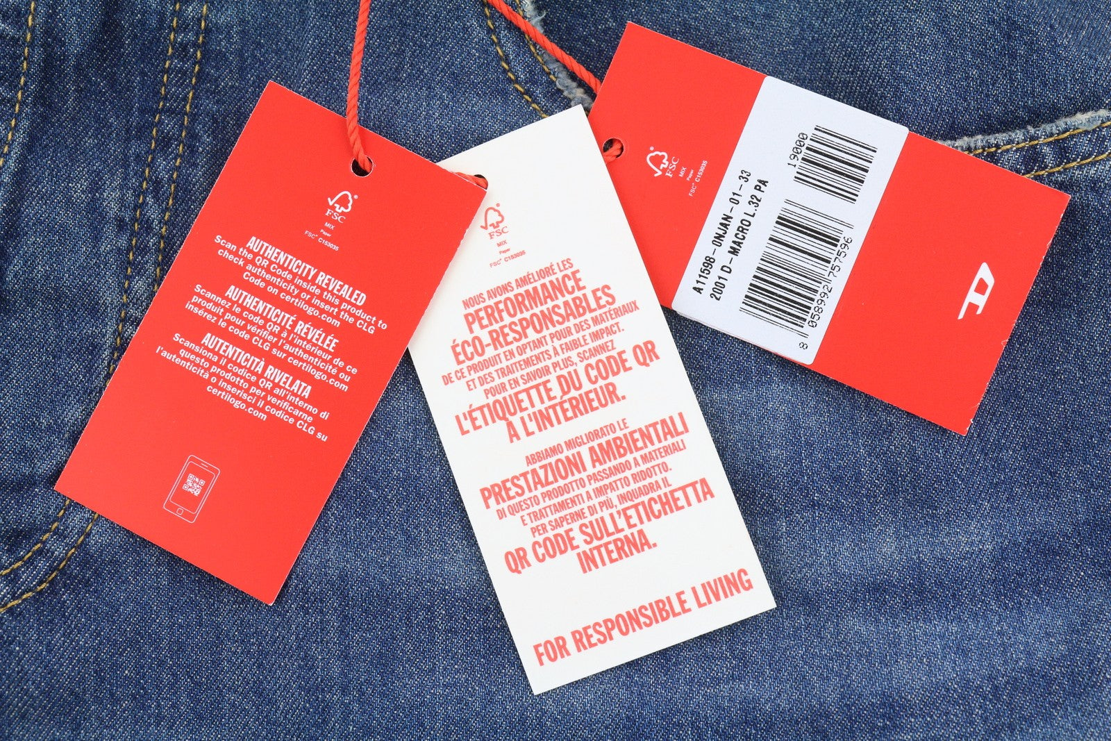 Diesel 2001 D-macro 0njan Jeans masculino azul solto ajuste perna reta Rrp175