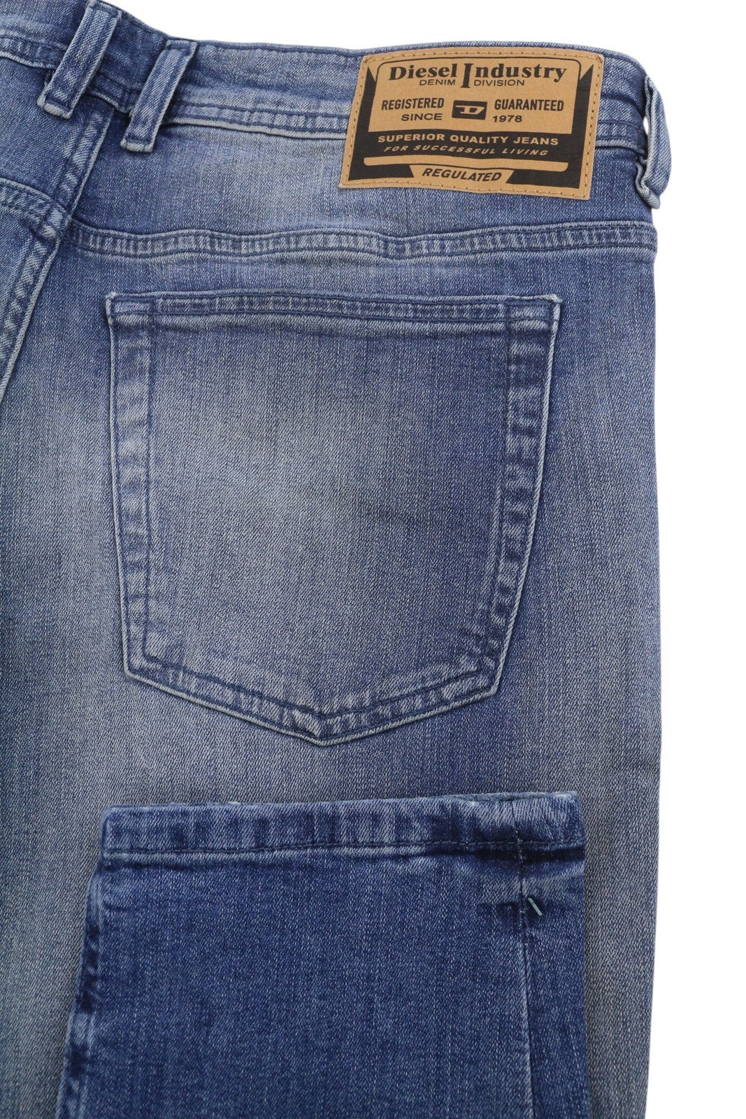 Diesel 1979 Sleenker Rbg04 Muži Jeansblue Distress Faded Skinny Rrp195