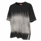 Diesel T-adjust-r21 Men T-shirt 2xl Black Tie-dyed Print Crew Neck Short Sleeved
