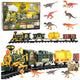 Luzes de dinossauros de trem clássico sons de fumaça 39 unidades.