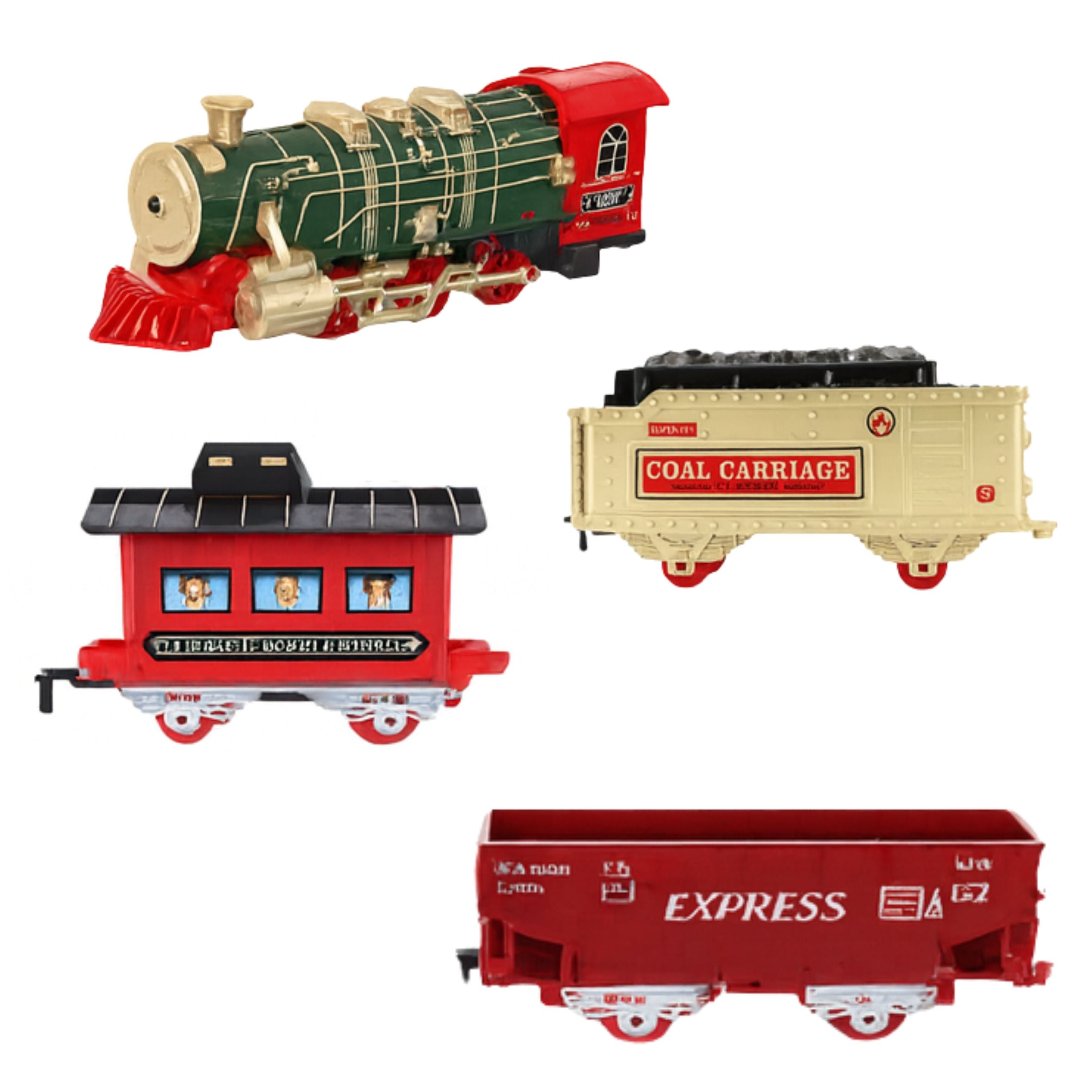 Electric Train Classic Train Lights Sounds Smoke 24 Pcs.