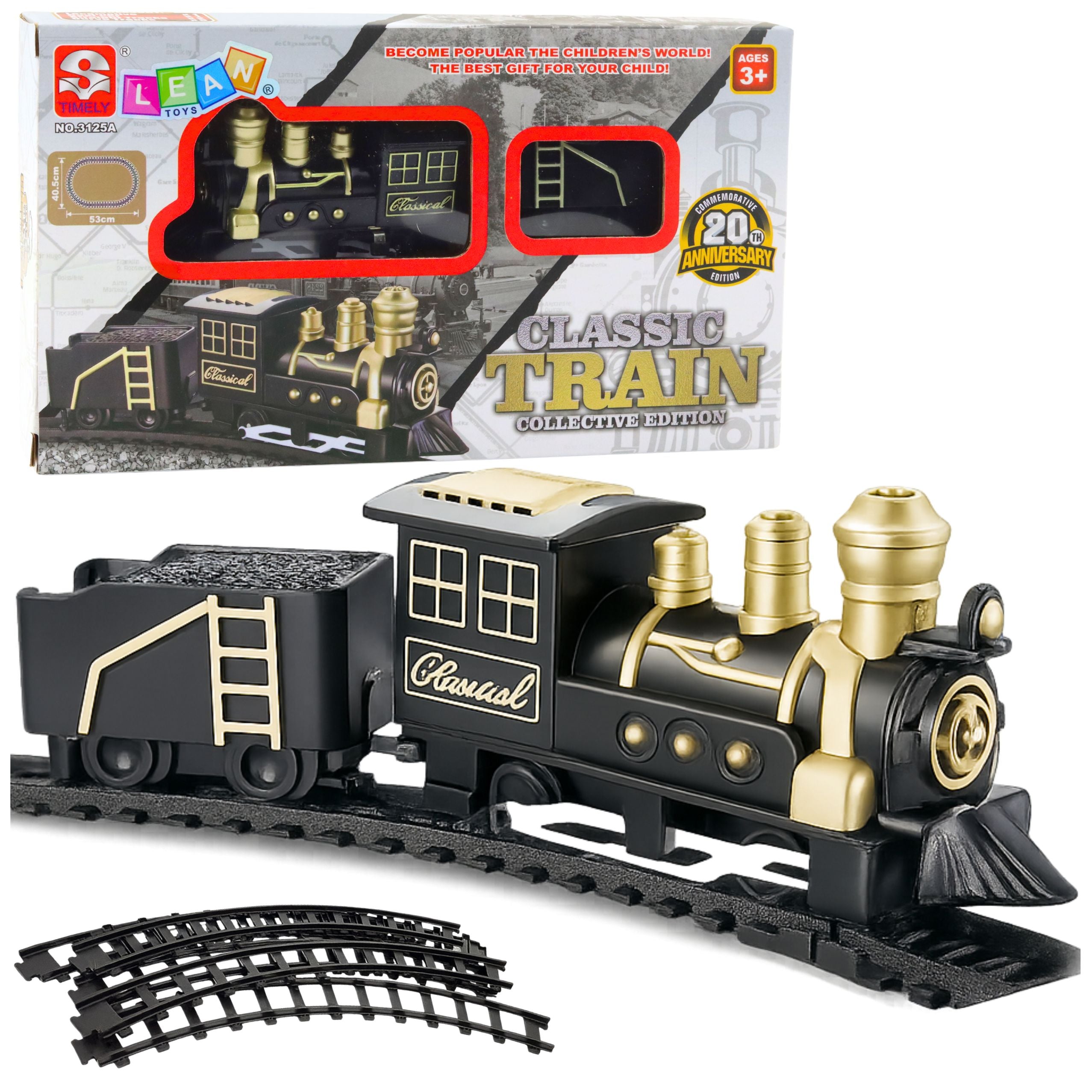 Classic Train Locomotive Freight Wagon Tracks 53 X 48.5 Cm
