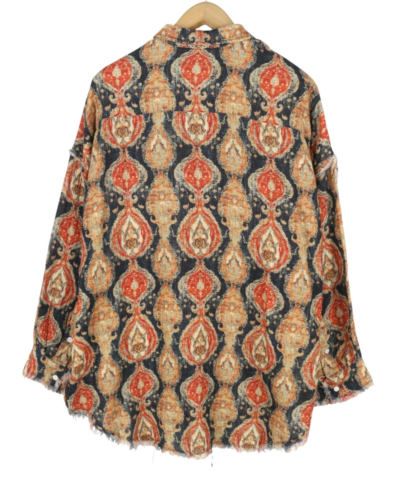 R13 Strimlet søm Drop Neck Dame Shirtprinted Oversized Ps26 Rrp825