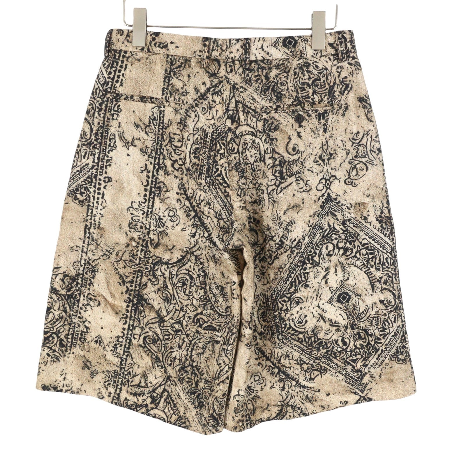 R13 Oversized Crossover Kvinder Shorts 27 Abstrakt Khaki Sort Bandana Ss26 Rrp995