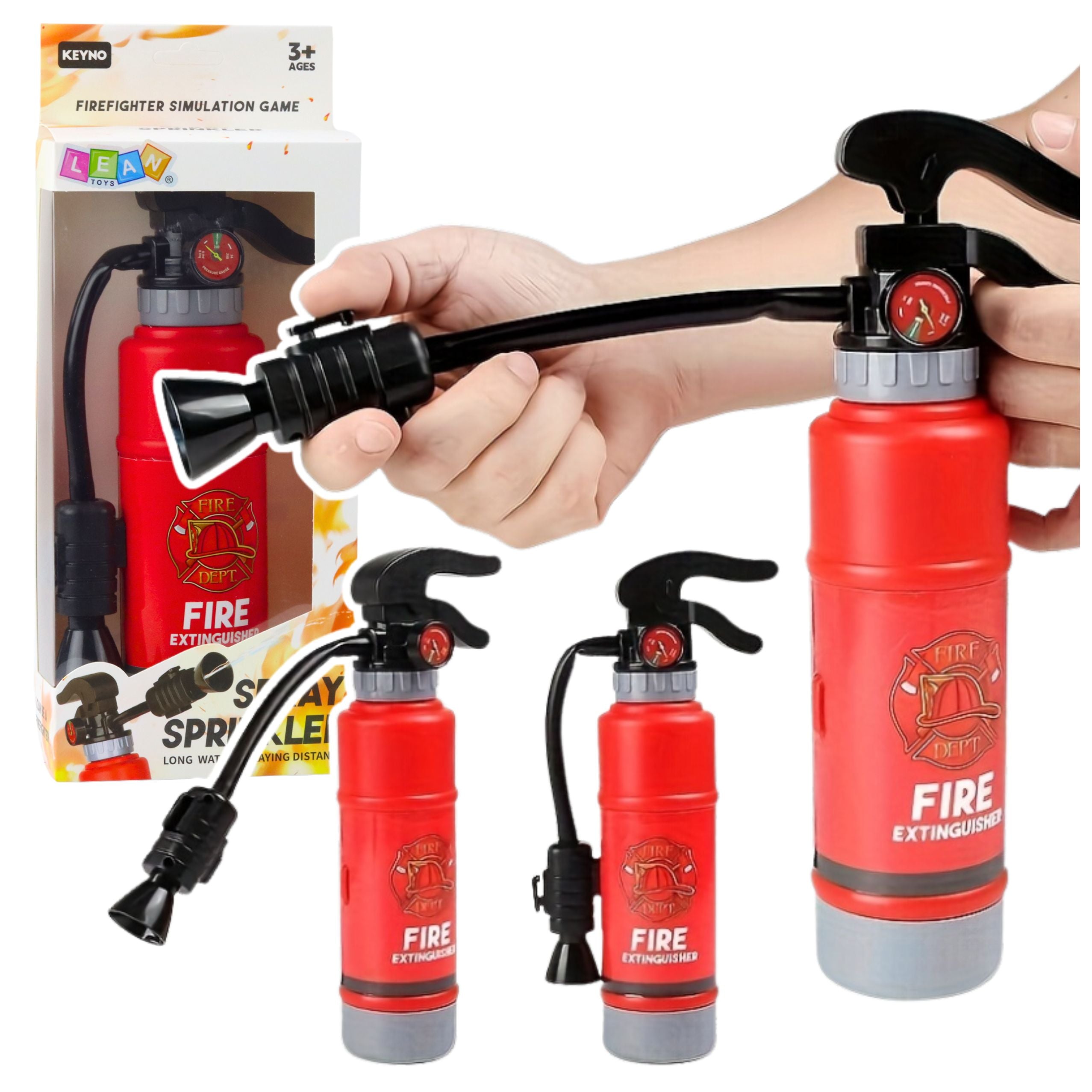 Toy Fire Extinguisher For A Little Firefighter With Water Spray Function