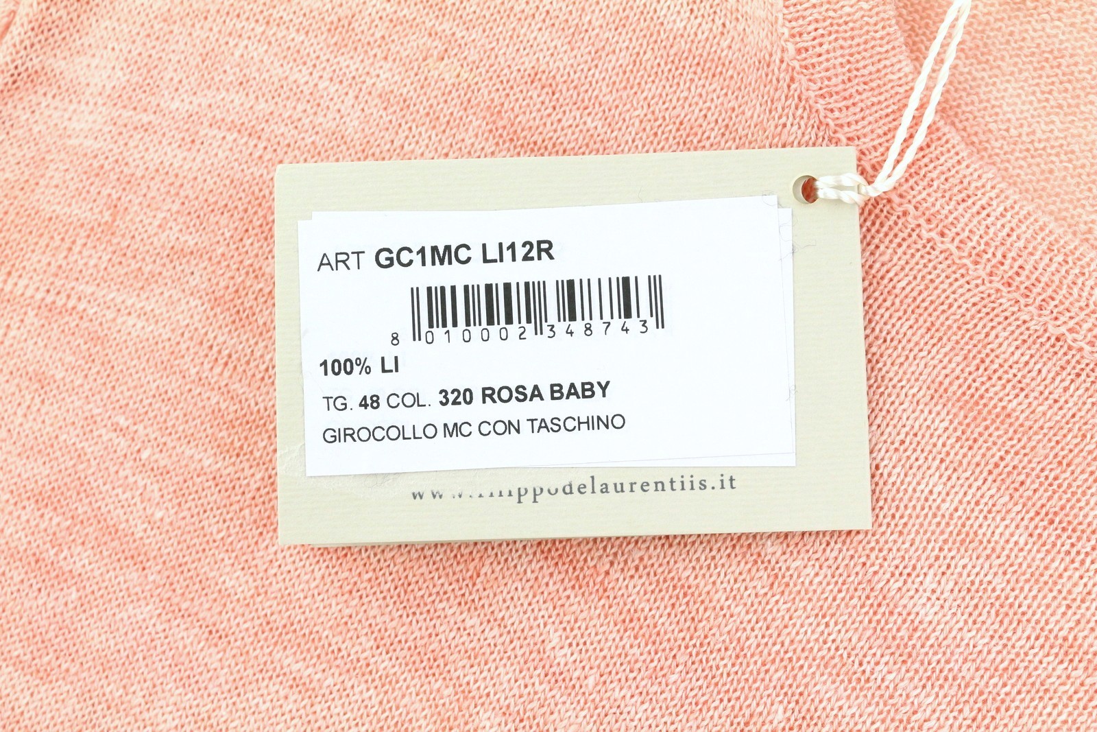Filippo De Laurentiis Mænd T-shirt It48pink Melange Linen Pocket Kortærmet