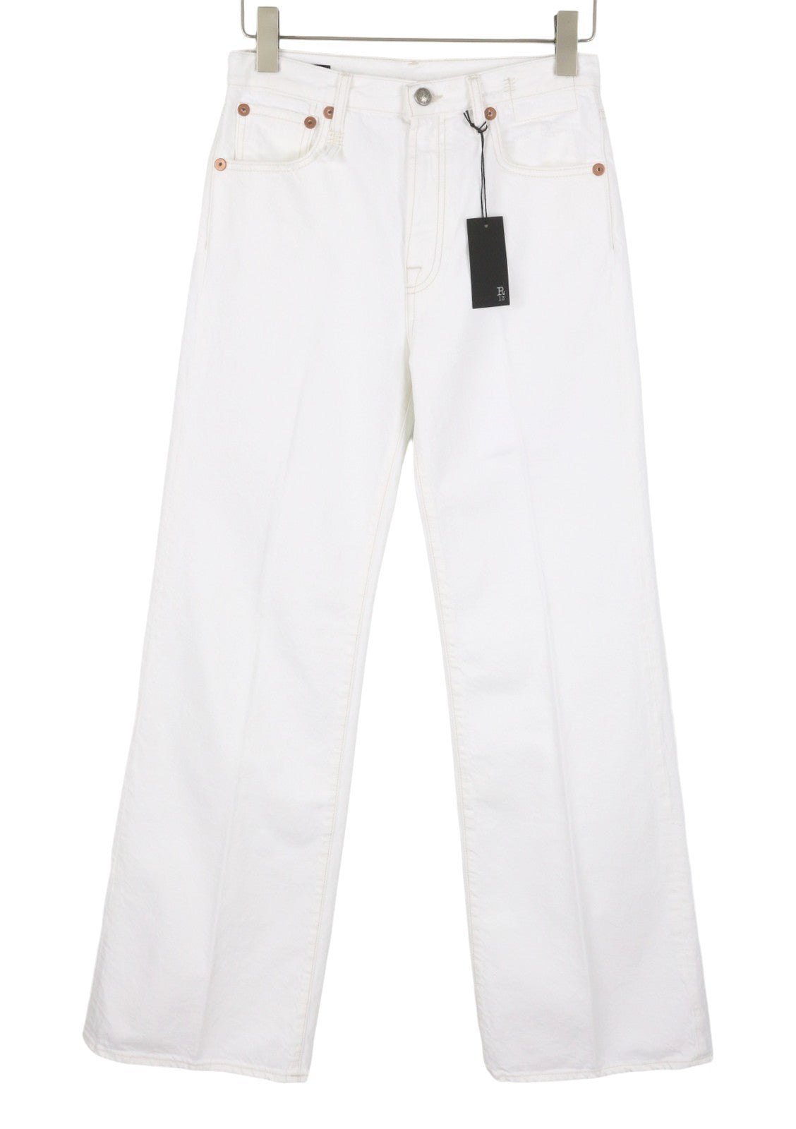 R13 Charlotte Dámské Jeans 26 Aerin White Flare High Rise Ss26 Rrp620