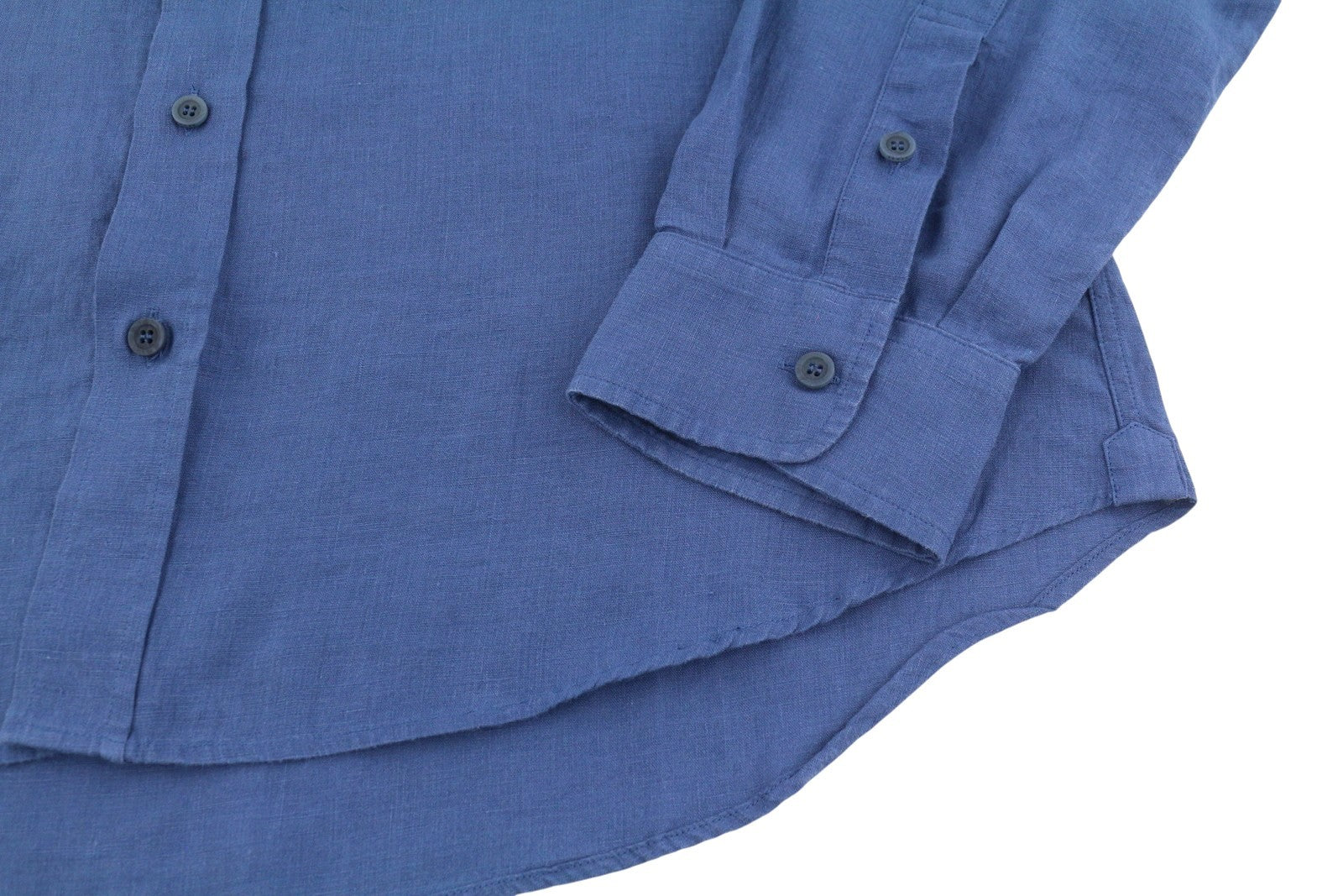 Sease Tn359 Men Shirtroyal Blue Hemp Button Up Patch Pocket Rrp460