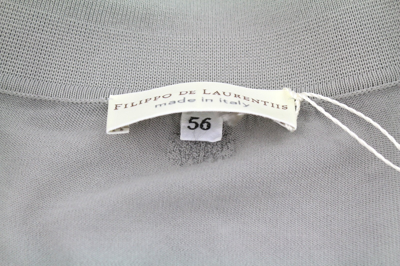Filippo De Laurentiis Herren Polos It56 2xl Grau Stretch Kurzarm
