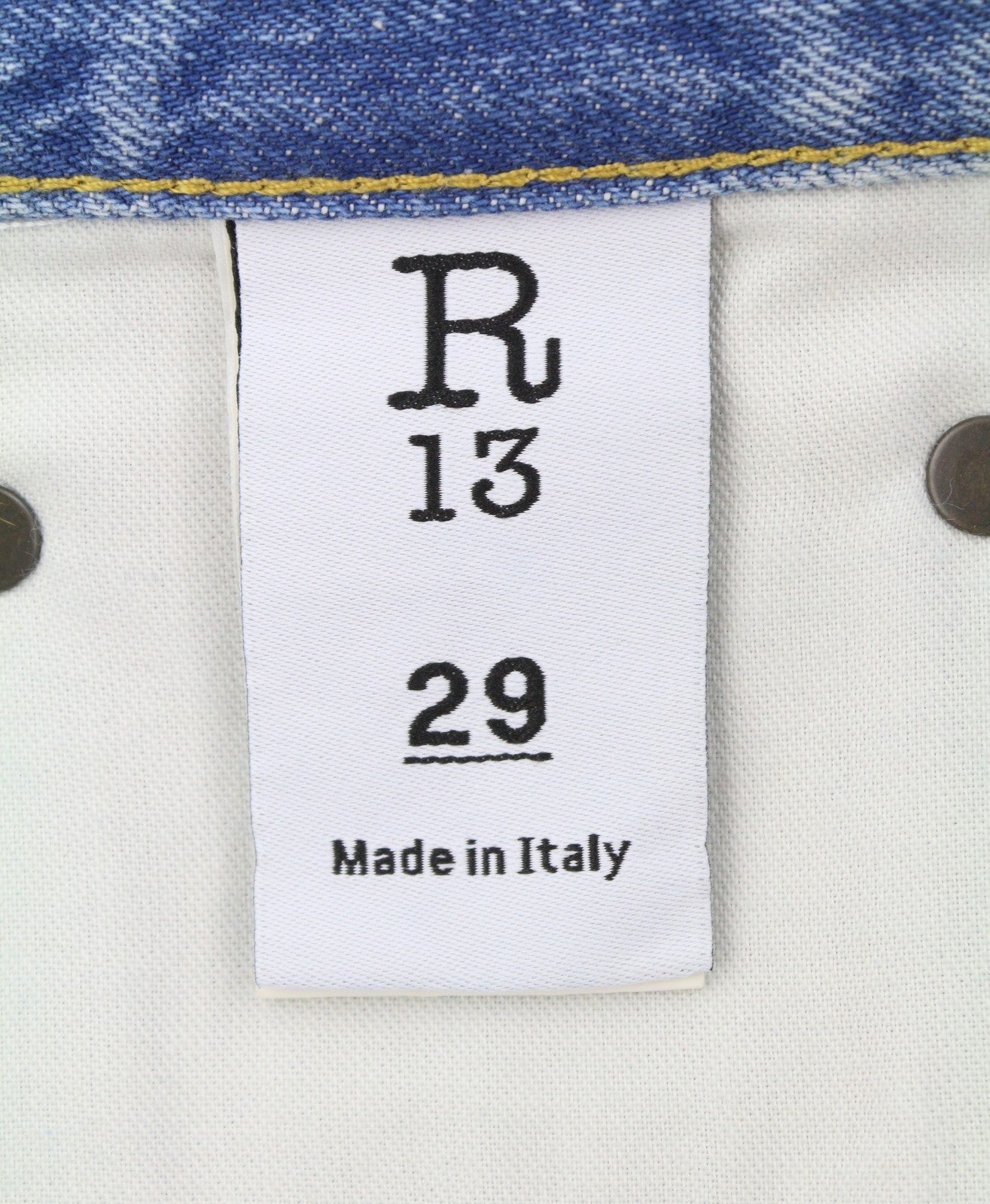 R13 X-bf Dames Shorts 29 Bass Blue Faded Dirty Look Distress Ss26 Rrp685