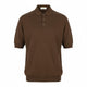 Filippo De Laurentiis Men Polos It60brown Cotton Half Button Short Sleeve