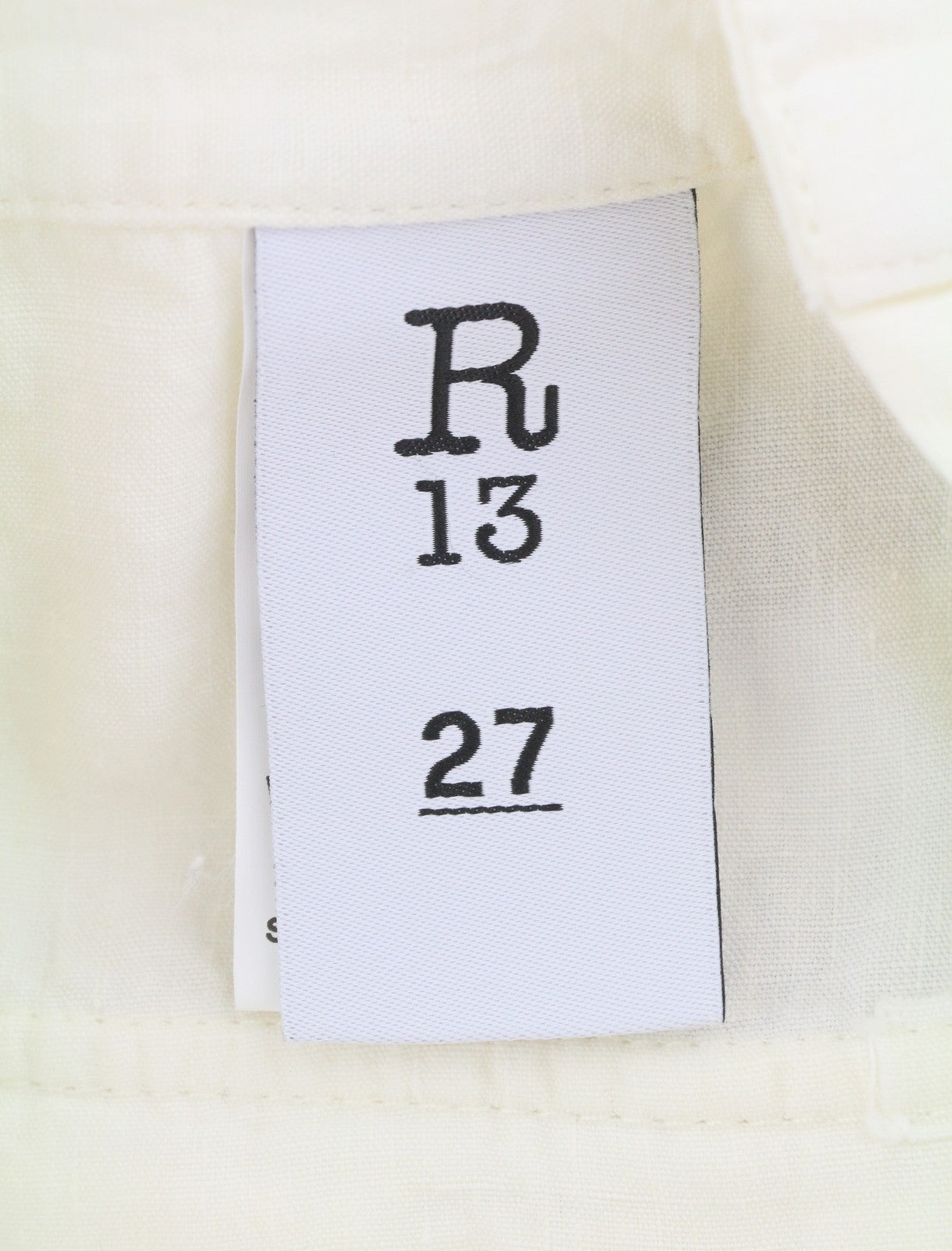R13 Bubble Skort Dámské šortky 27 Bílé plátěné kapsy Ss26 Rrp895