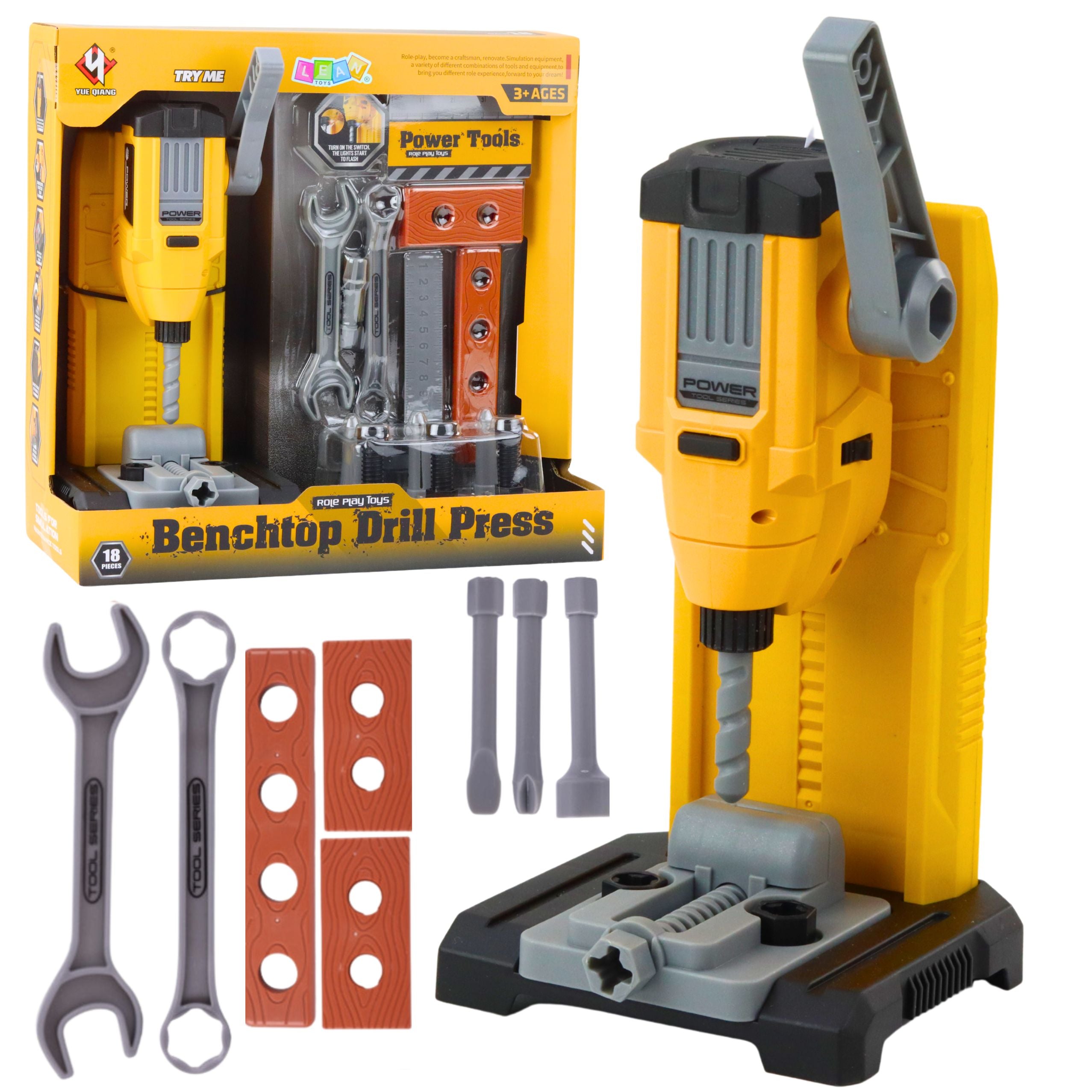 Little Handyman's Workshop Bench Drill Tools Accessories 18 Pcs.