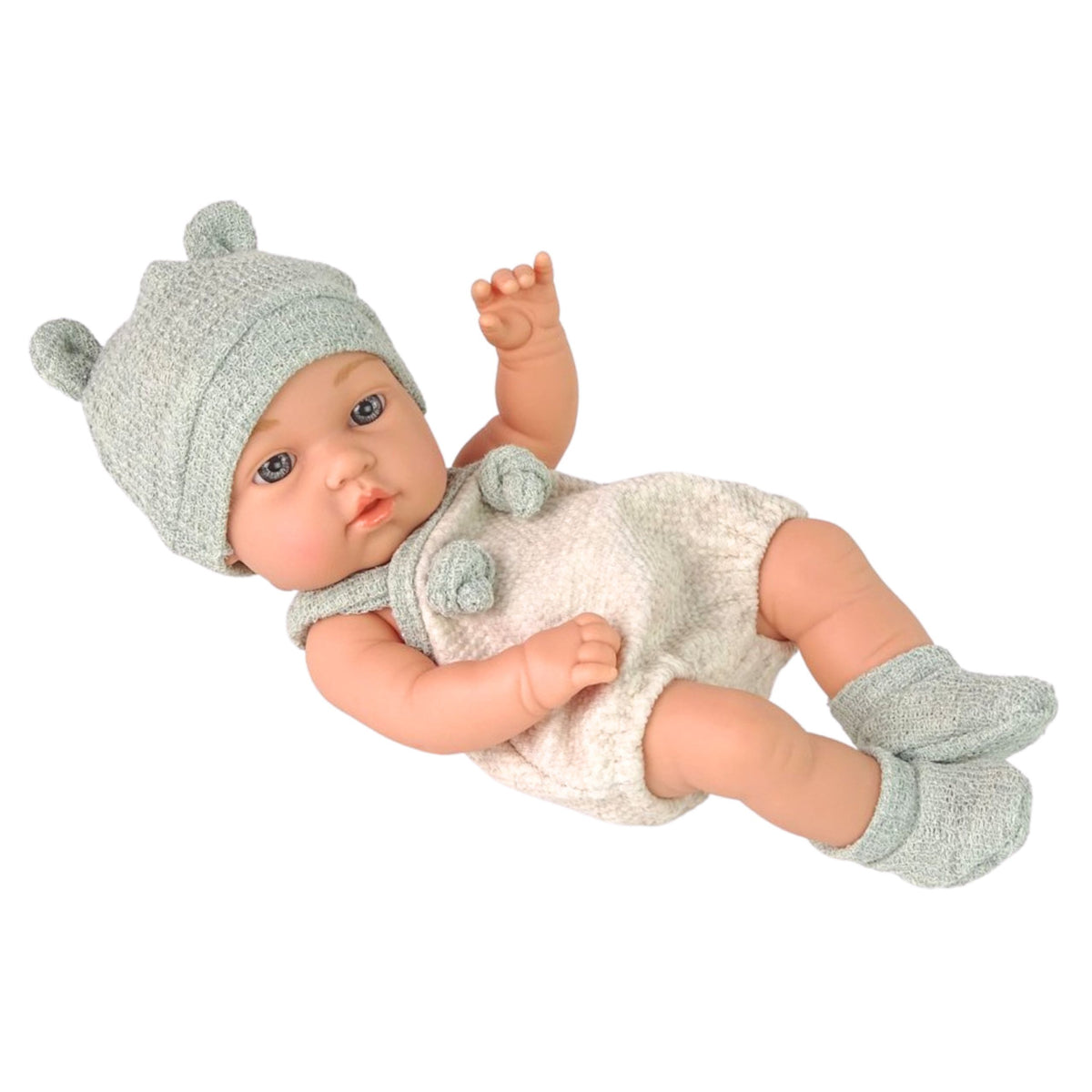 Baby Doll Gray Outfit Hat Bib 18 Cm