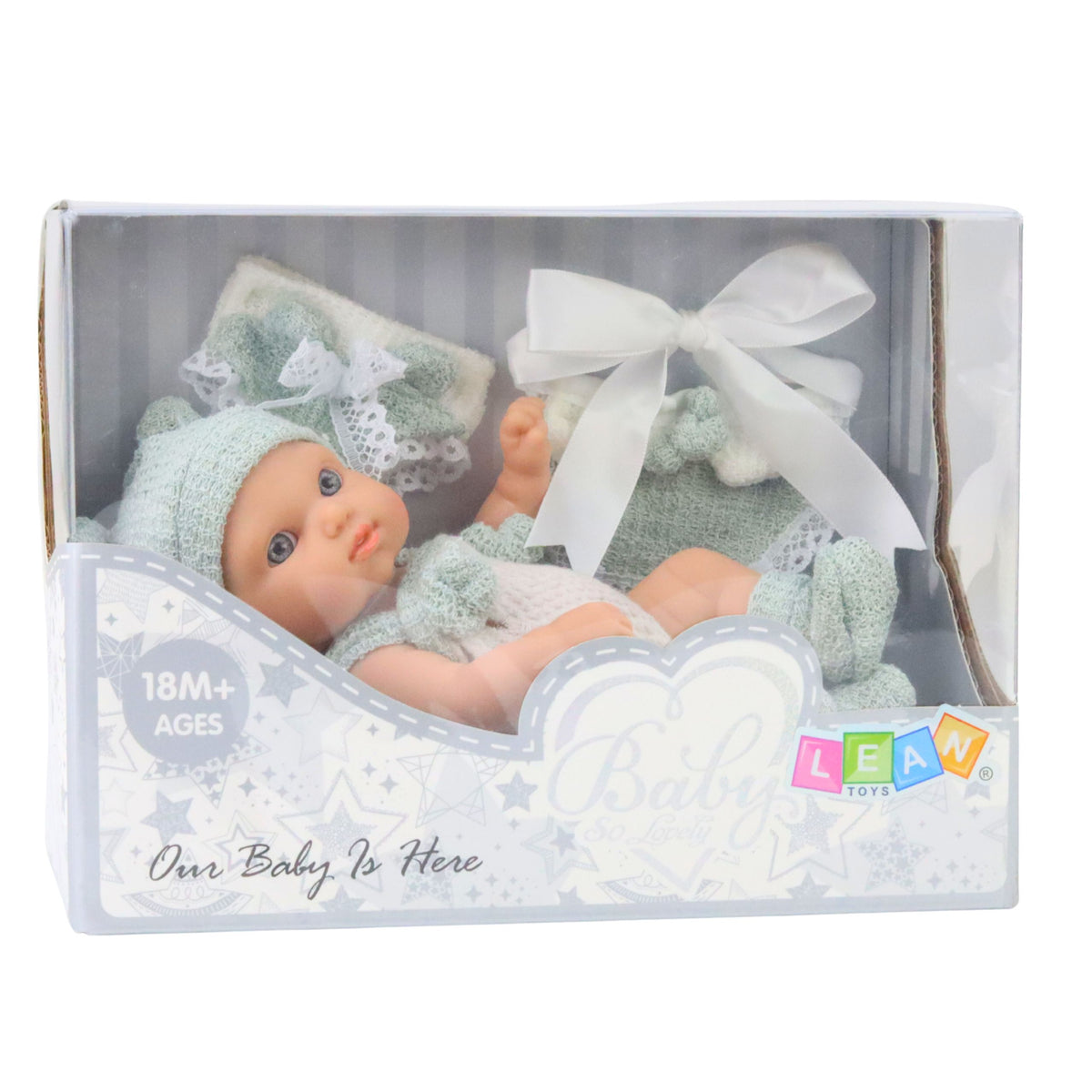 Baby Doll Gray Outfit Hat Bib 18 Cm