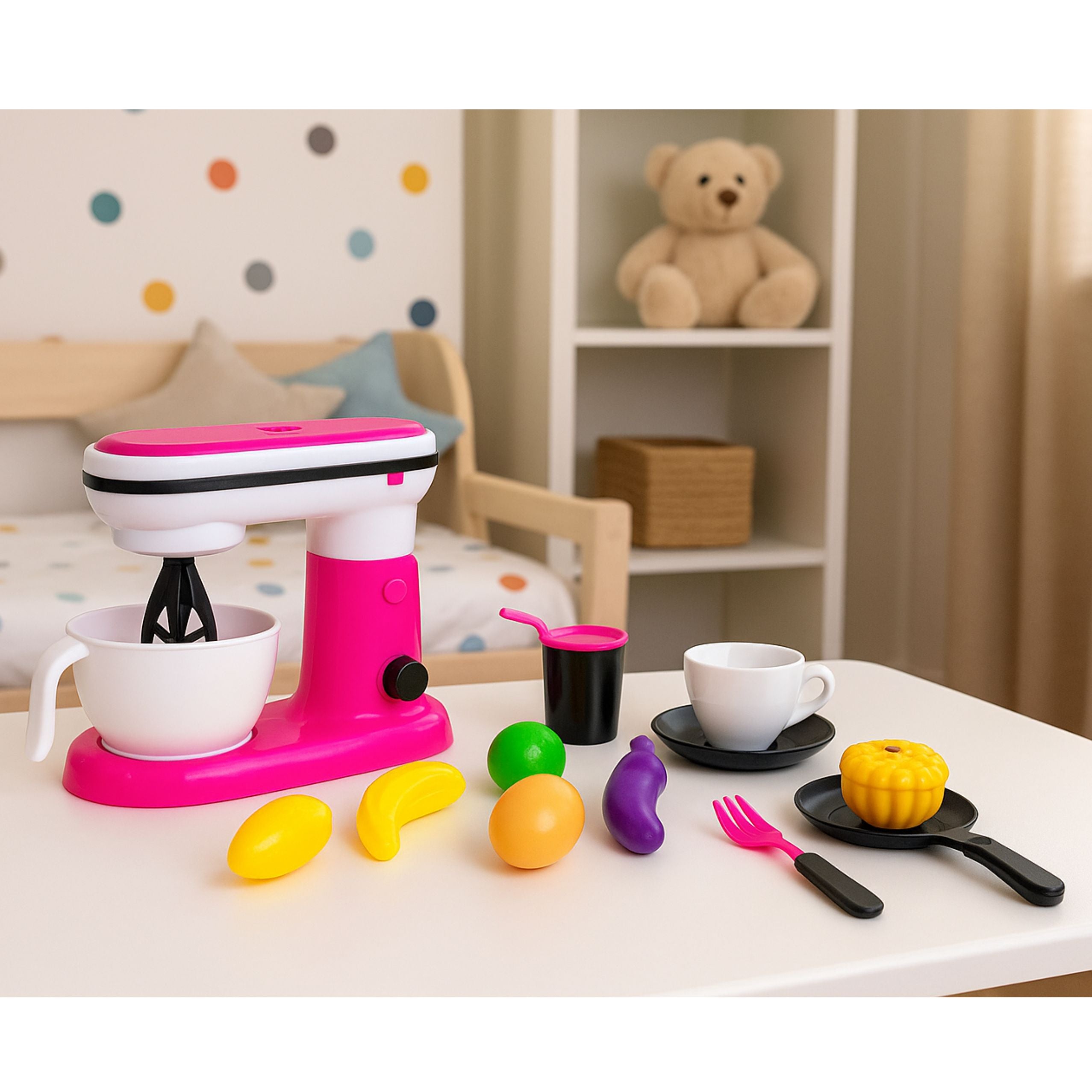 Food Processor Blender Toy For Kids Accessories Fruits
