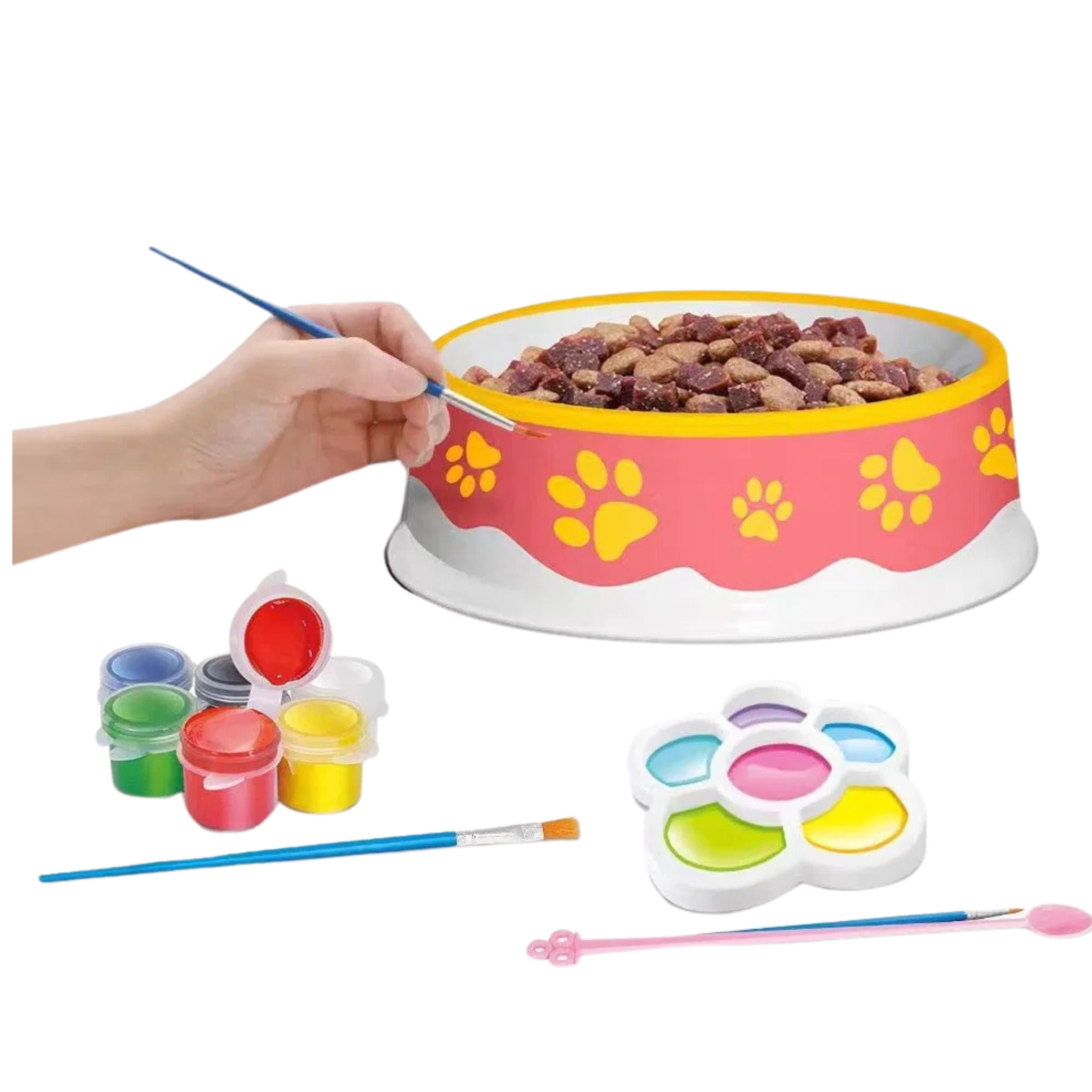 Creative Set Bowl For Painting Paints Brushes Diy 6 Pcs.