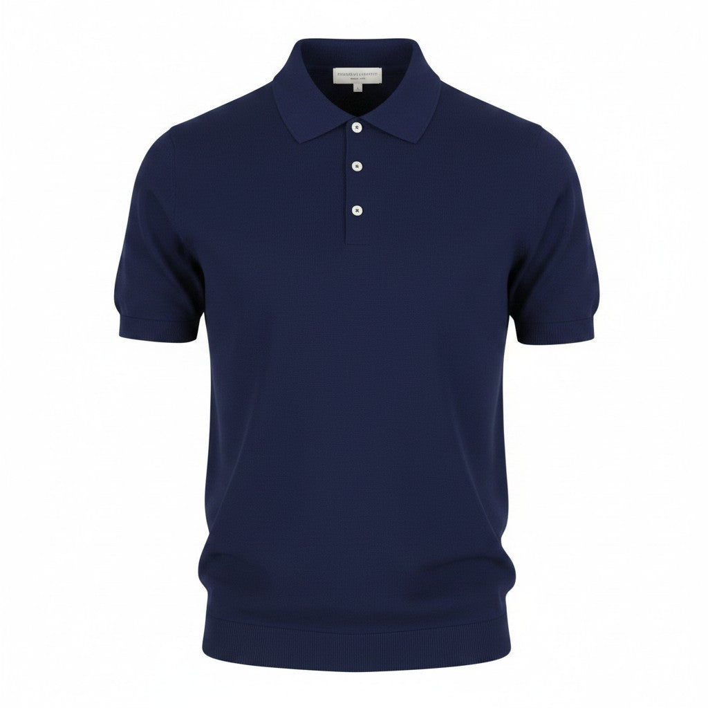 Polos en coton bleu