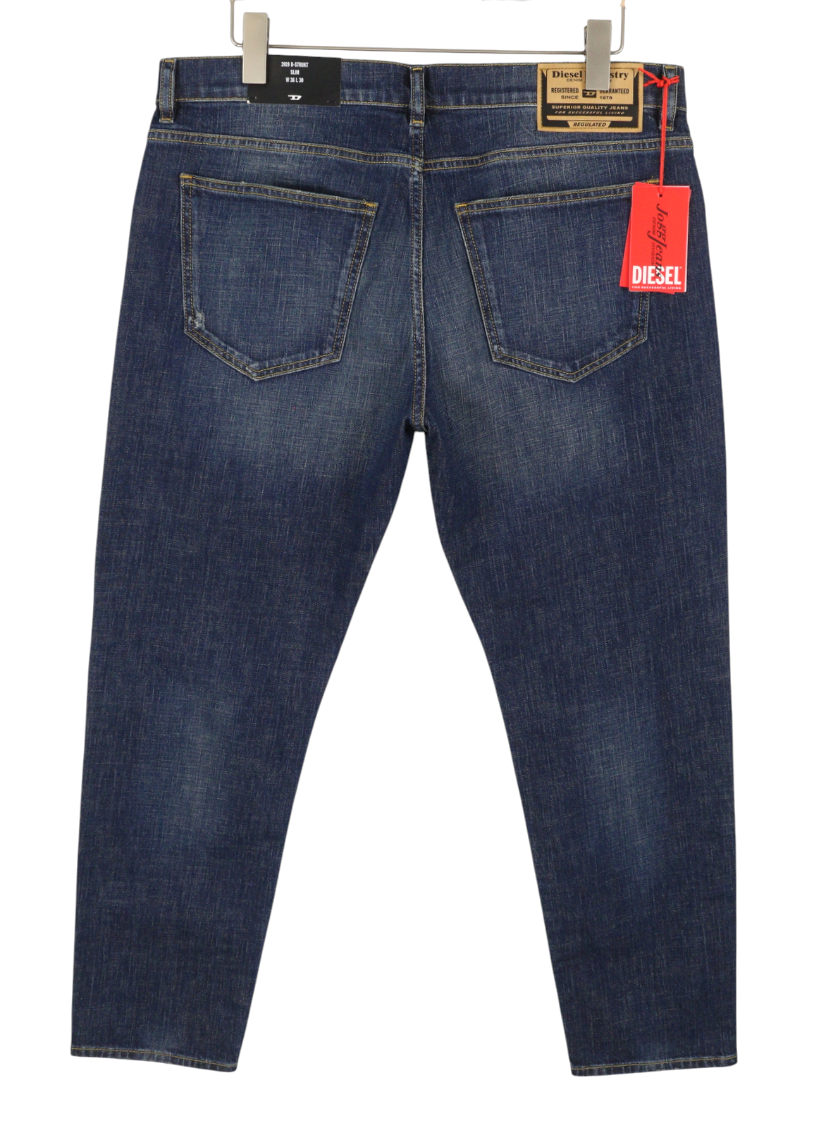 Diesel 2019 D-strukt-r R08ic Herre Jeansblå knurhår Faded Slim Rrp195
