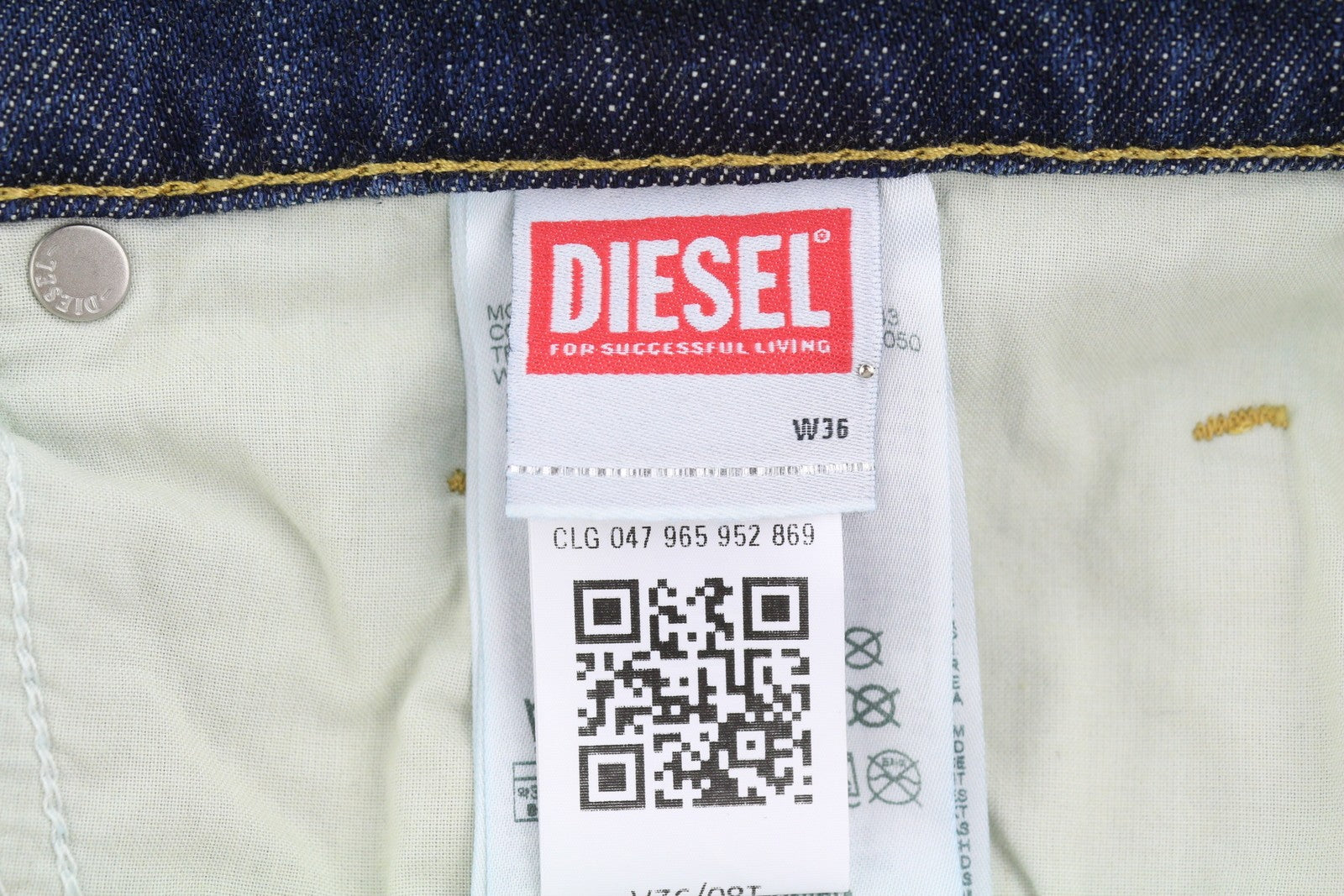 Diesel 2019 D-strukt-r R08ic Herre Jeansblå knurhår Faded Slim Rrp195
