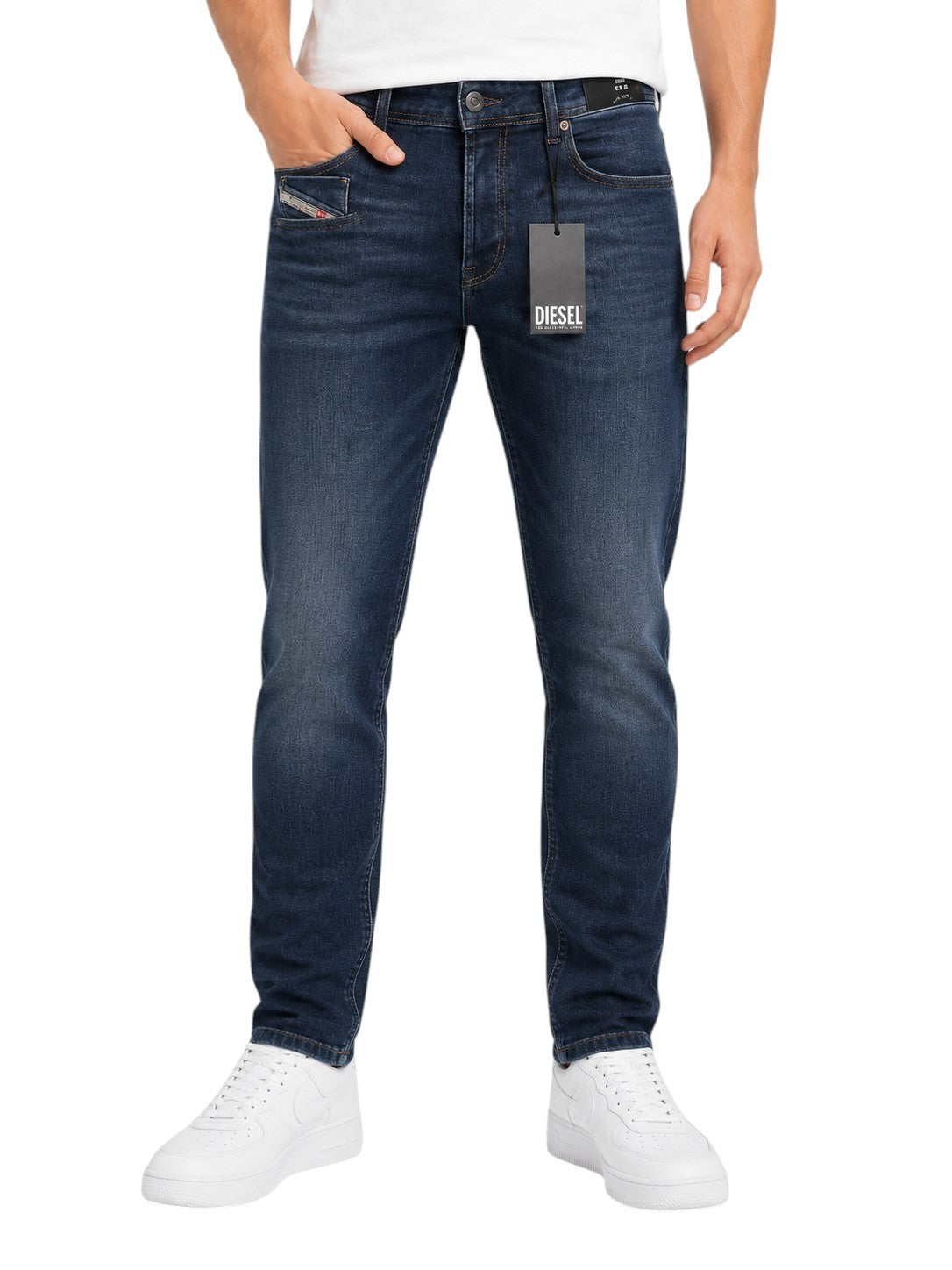 Diesel Troxer R9i69 Men Jeansblue Whiskers Faded Skinny Fit