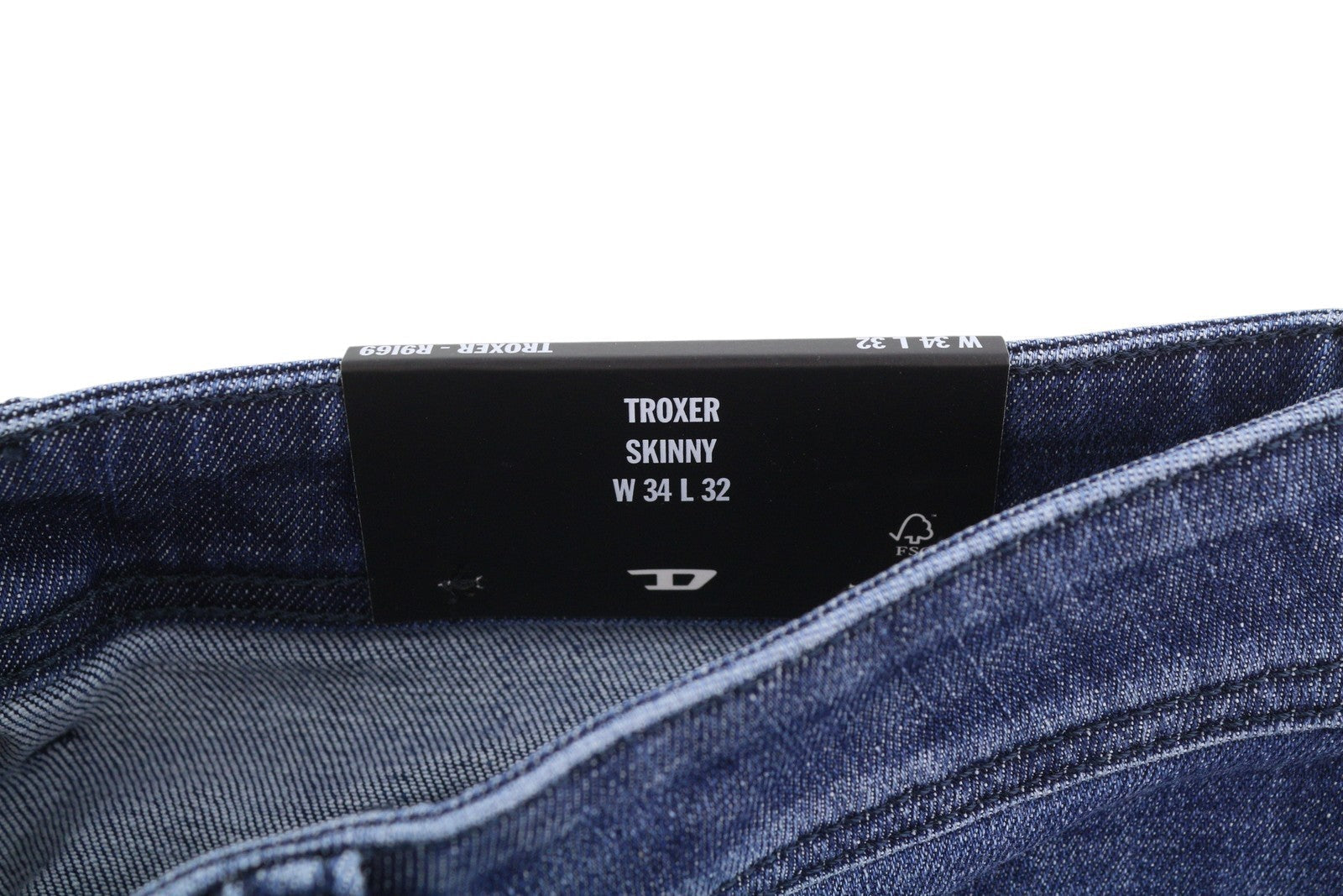 Diesel Troxer R9i69 Men Jeansblue Whiskers Faded Skinny Fit