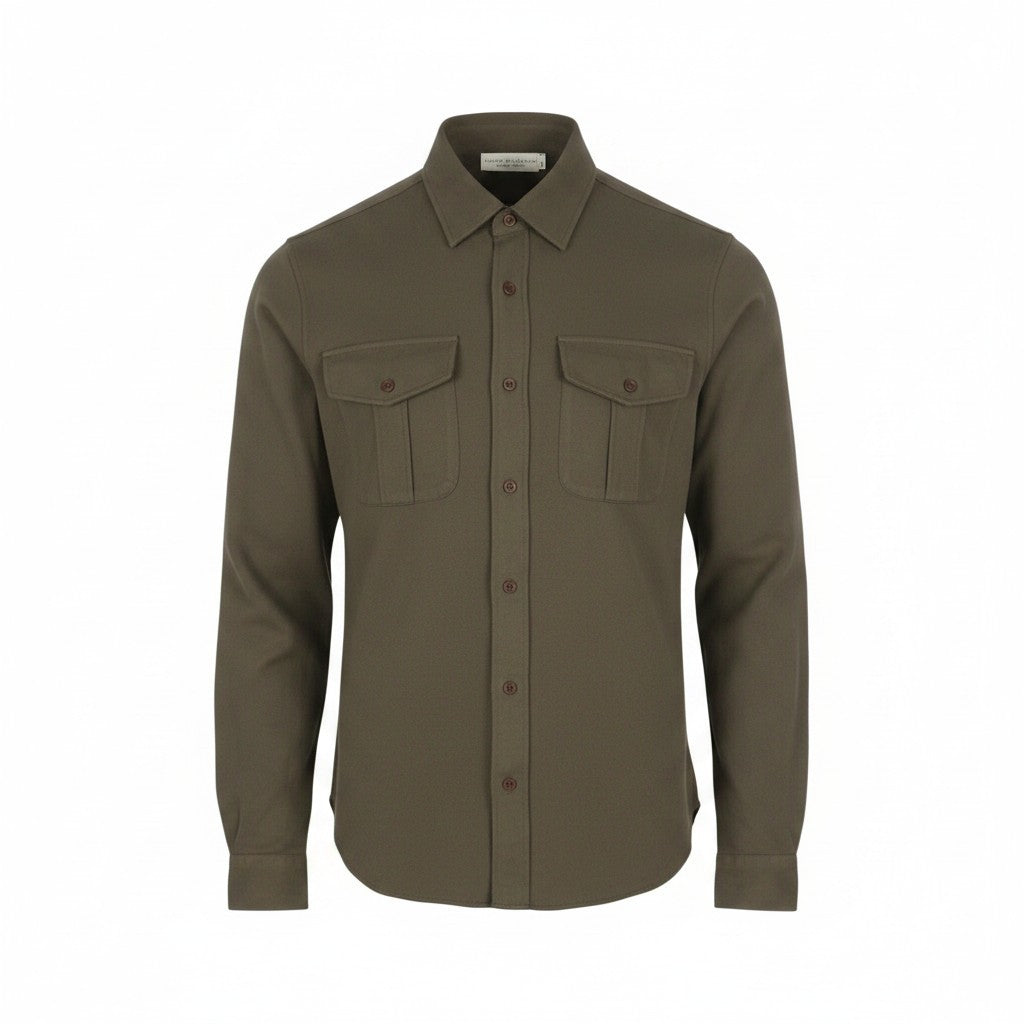 Filippo De Laurentiis Men Shirt It50brown Patch Pockets Button-up