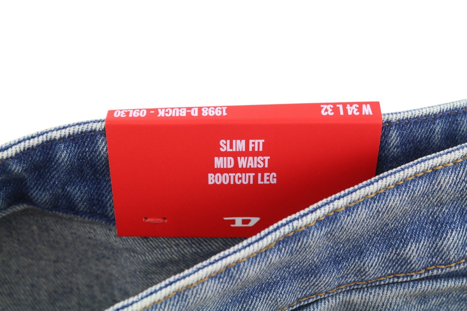 Diesel 1998 D-buck 09l30 Pánské Jeansblue Slim Fit Bootcut Leg Rrp225
