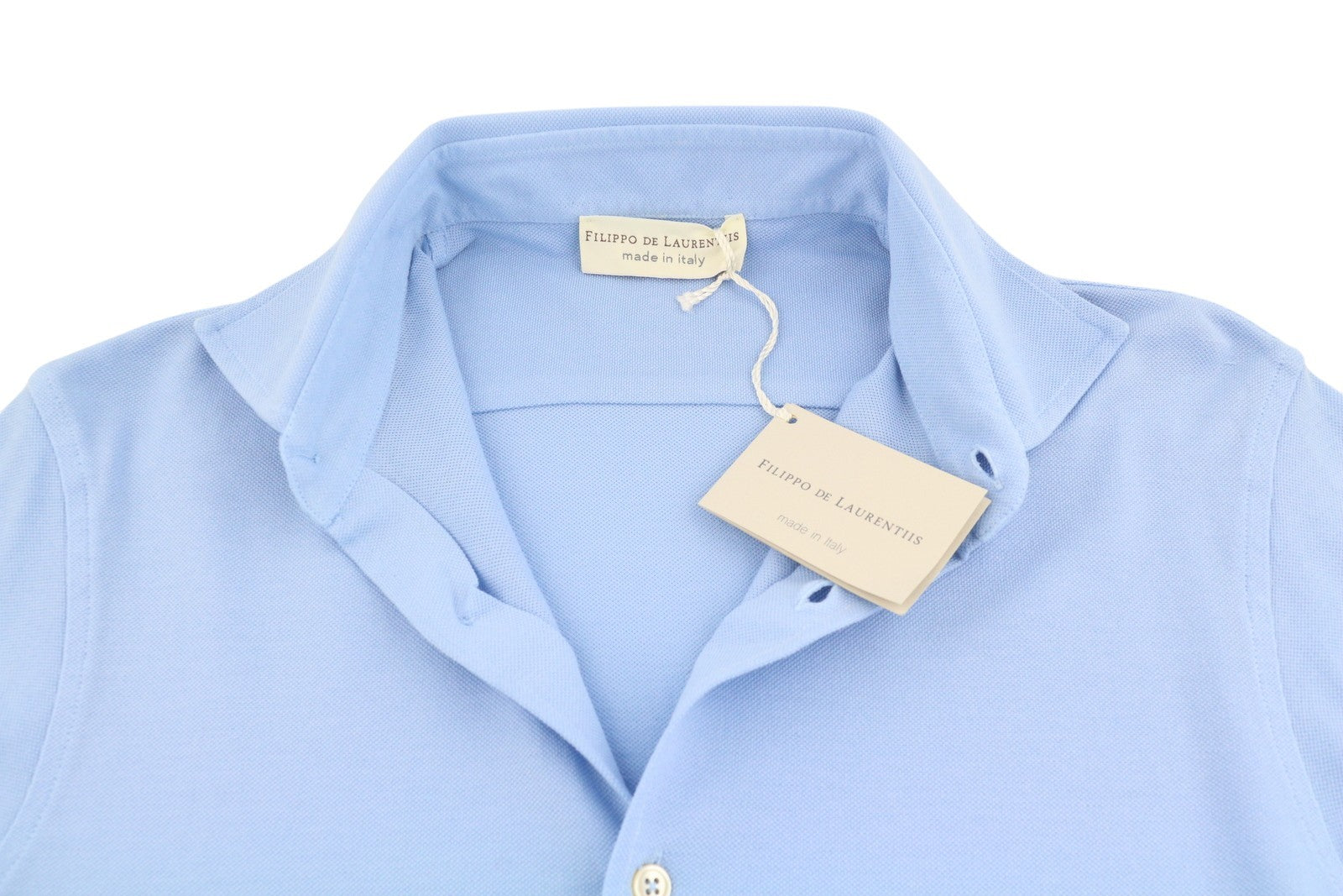Filippo De Laurentiis Herrskjorta It48blå Cutaway Collar Button-up