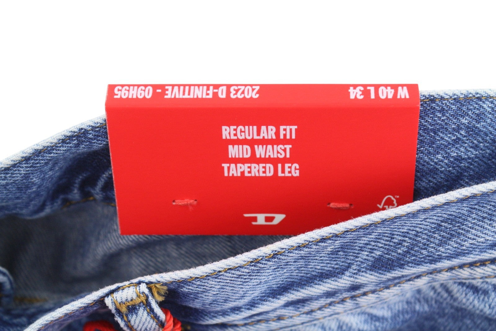 Diesel 2003 D-finitive 09h95 Masculino Jeansazul Regular Tapered Fit Rrp195