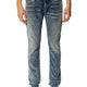 Diesel 2019 D-strukt 068jf Calça Masculina Azul Veludo Slim Fit Rrp225