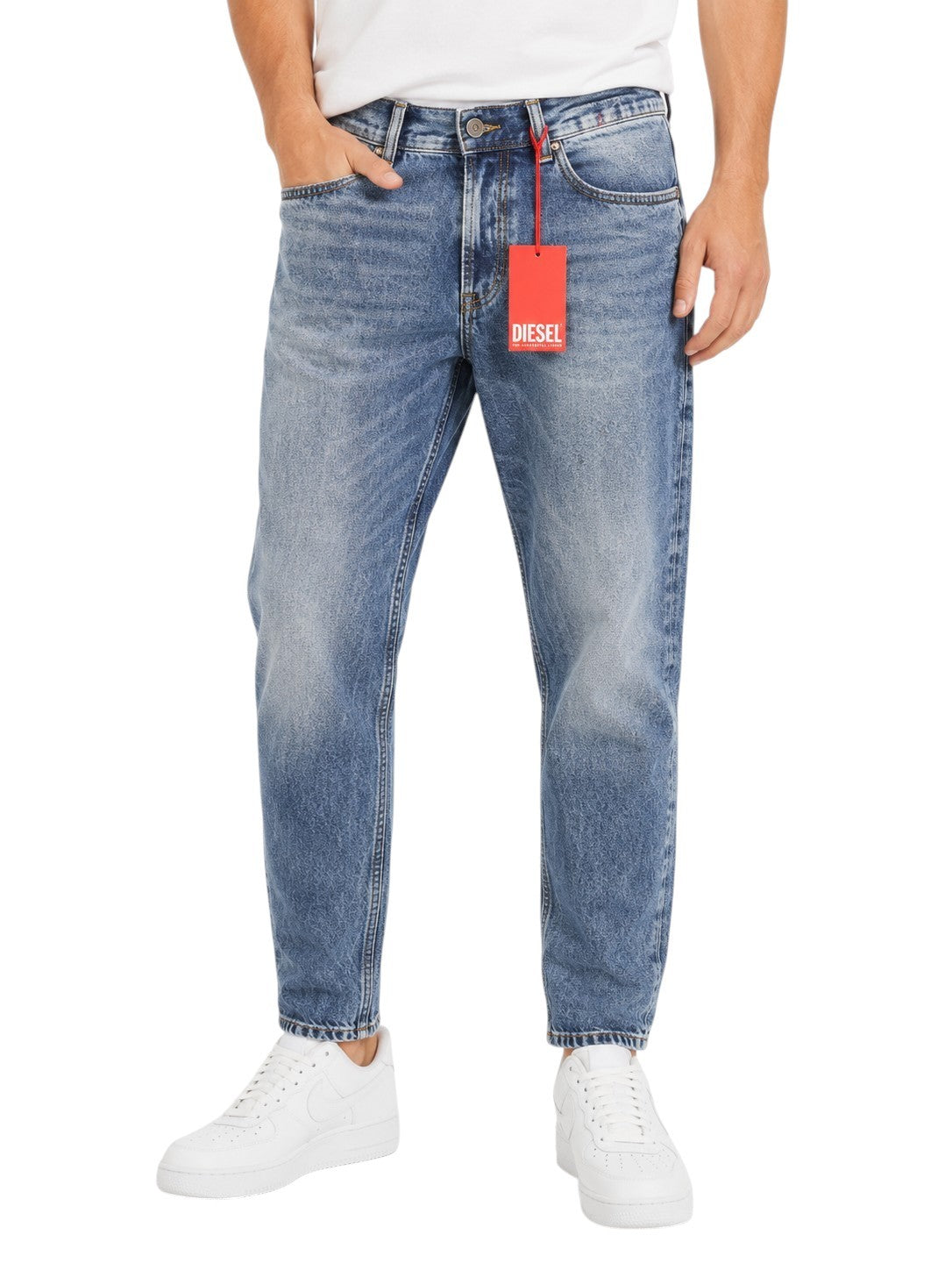 Diesel 2003 D-finitive 09h95 Masculino Jeansazul Regular Tapered Fit Rrp195