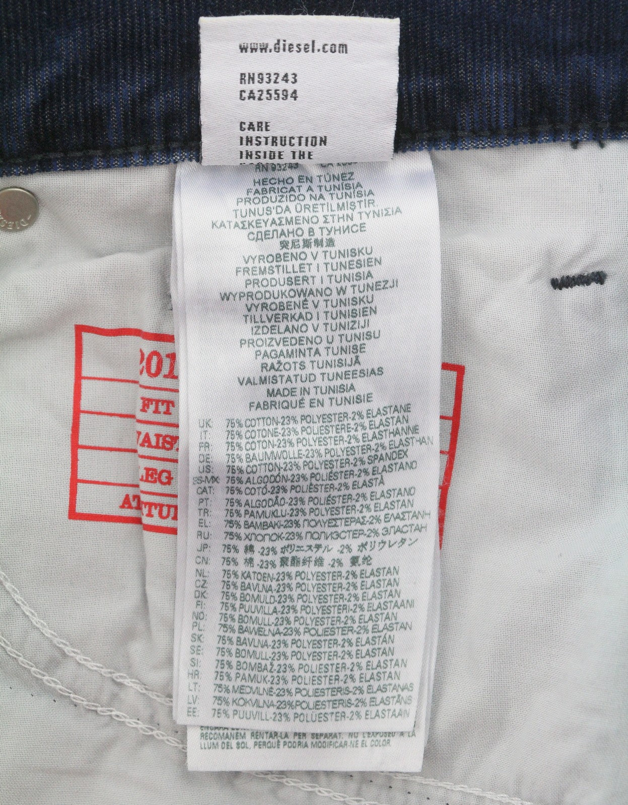 Pantaloni pentru bărbați Diesel 2019 D-strukt 068jf, albastru, velur, slim Fit Rrp225