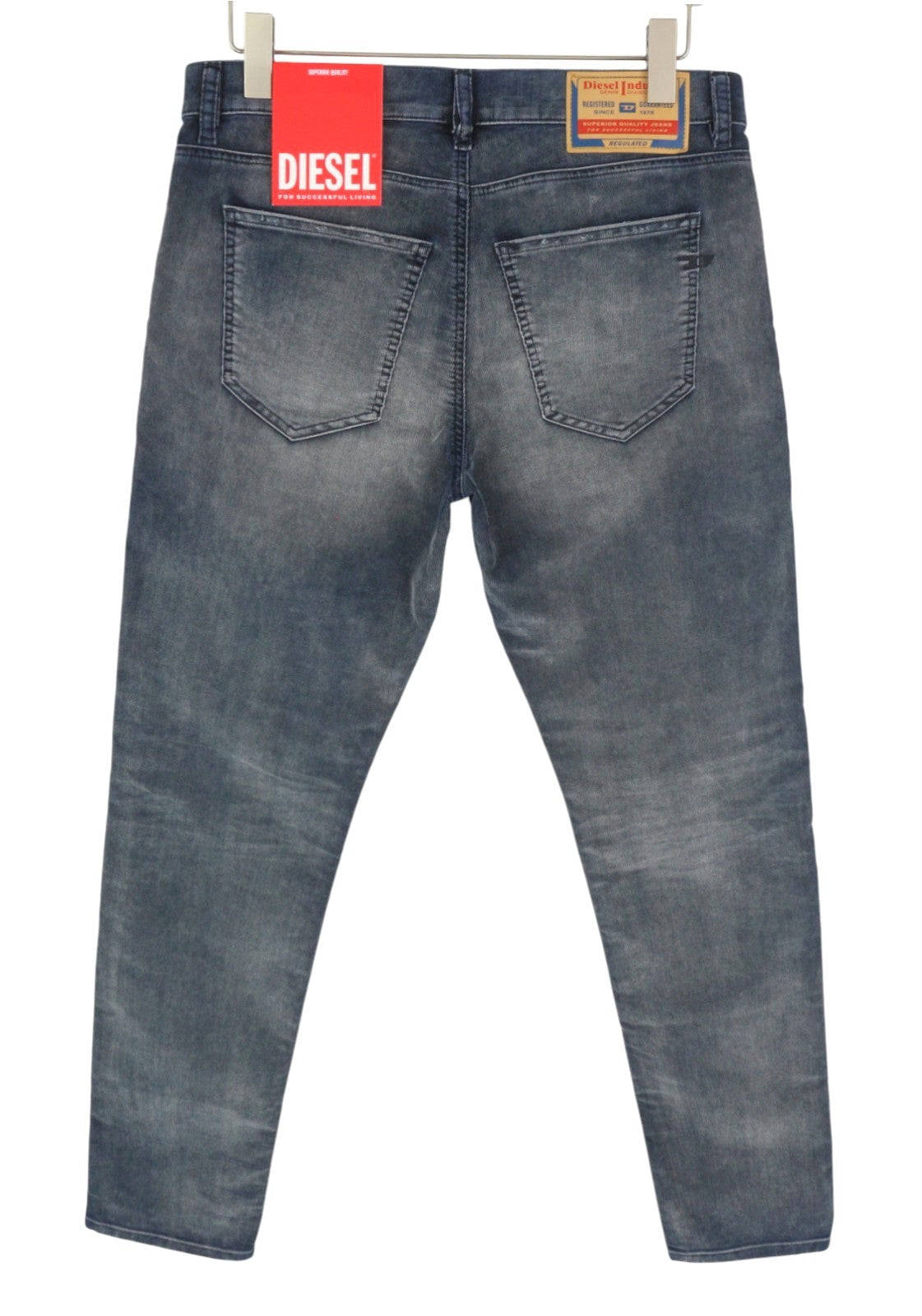 Pantaloni pentru bărbați Diesel 2019 D-strukt 068jf, albastru, velur, slim Fit Rrp225