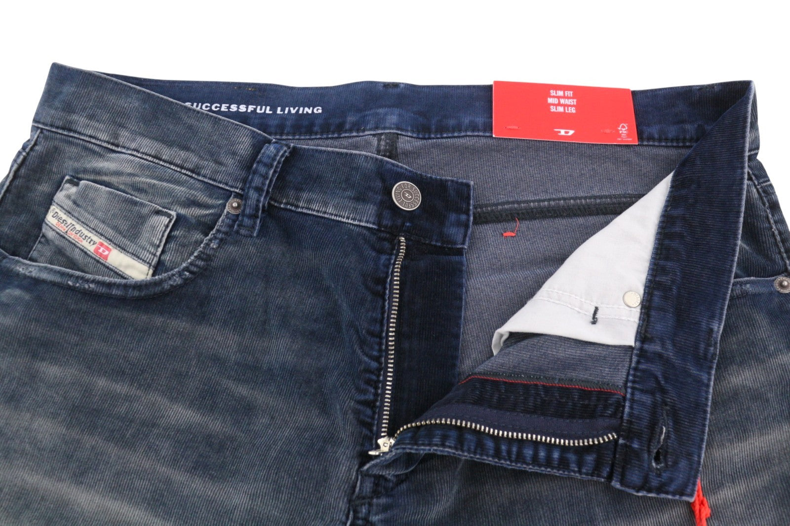 Pantaloni pentru bărbați Diesel 2019 D-strukt 068jf, albastru, velur, slim Fit Rrp225