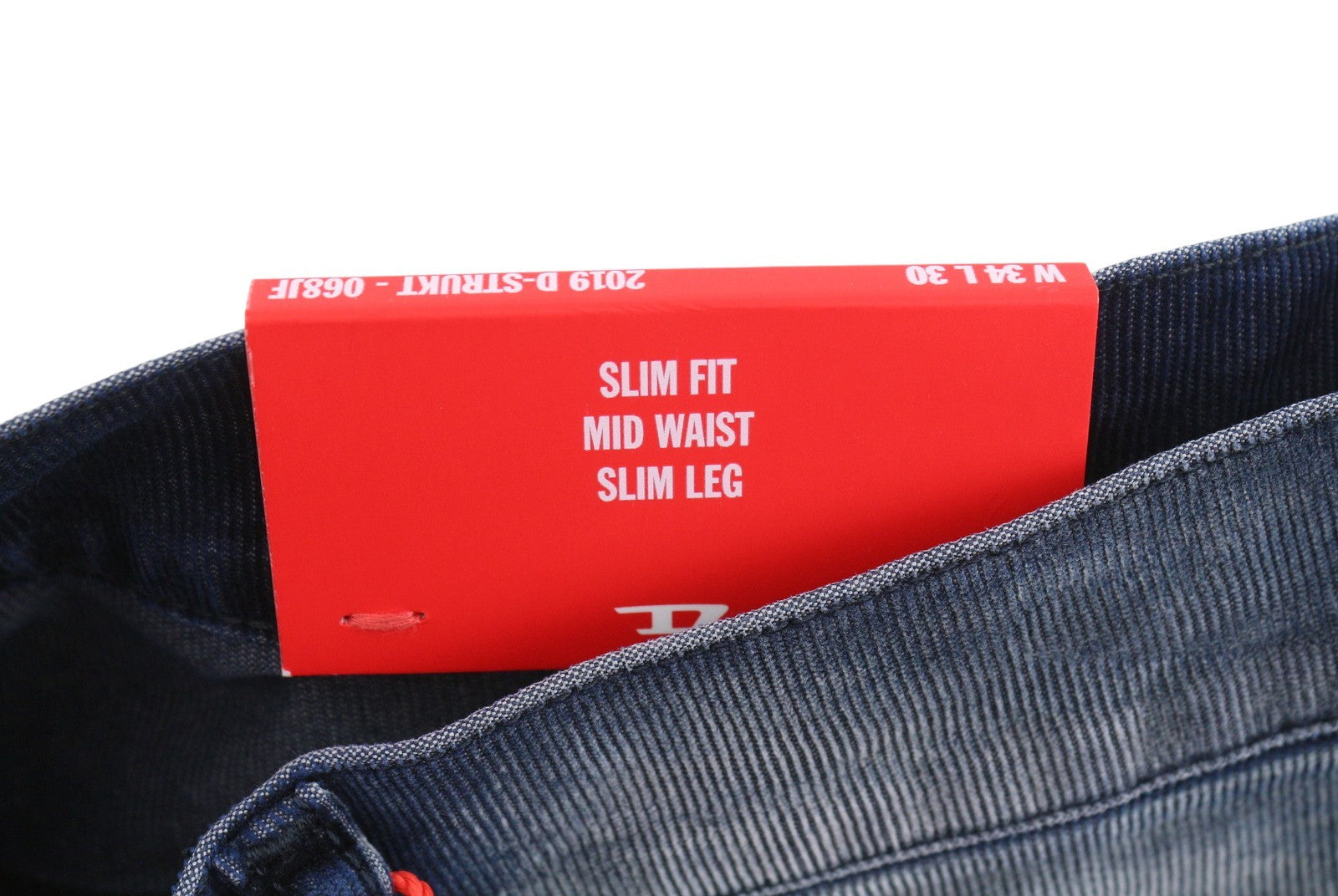Pantaloni pentru bărbați Diesel 2019 D-strukt 068jf, albastru, velur, slim Fit Rrp225